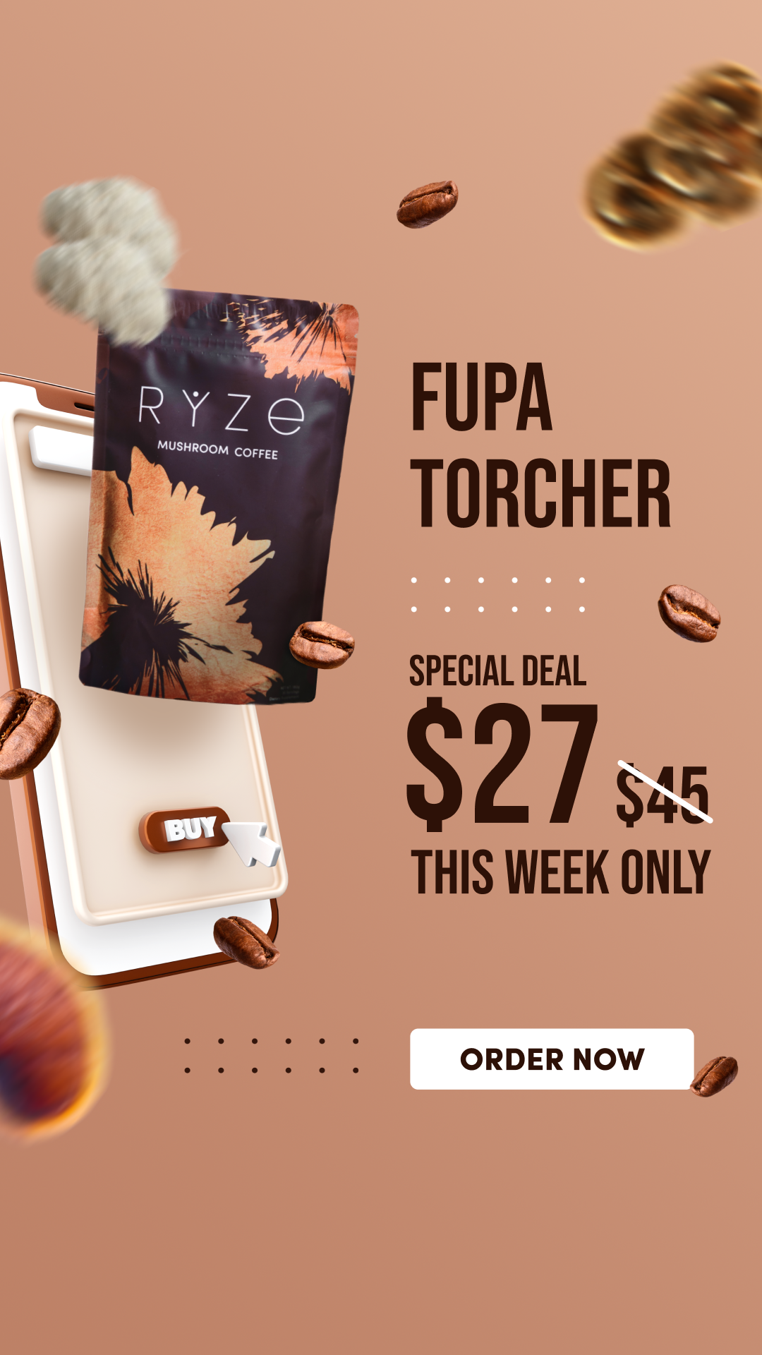 RYZE Superfoods Facebook ad