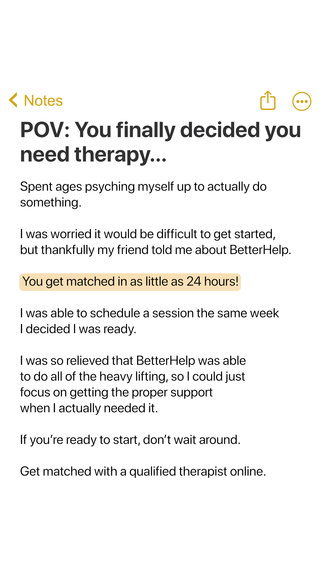 BetterHelp Facebook ad