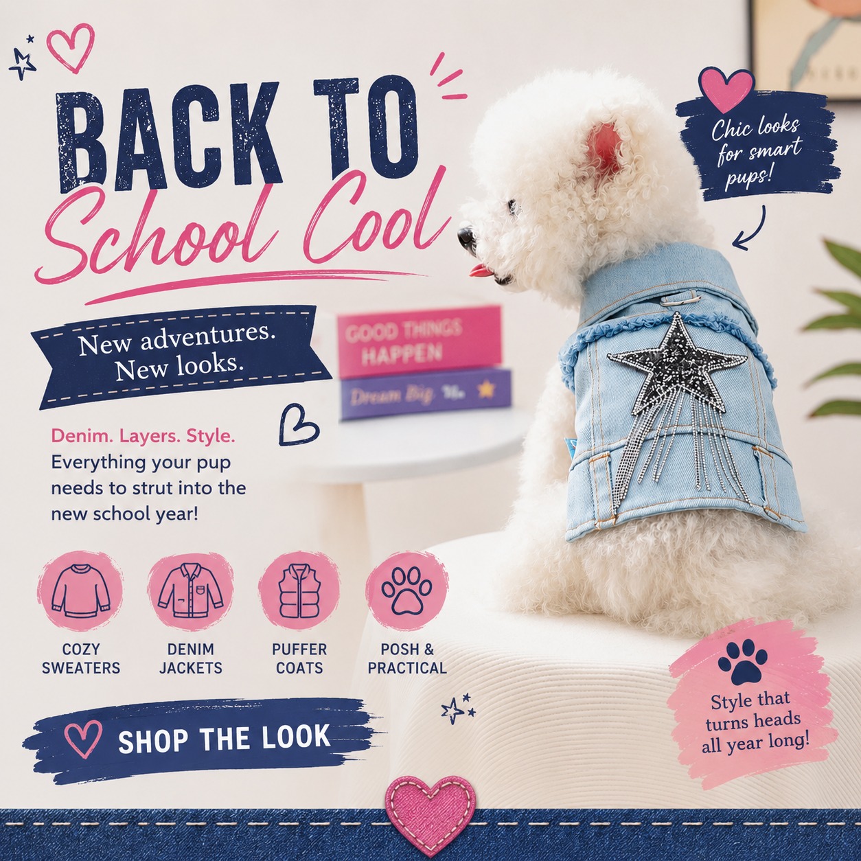 poshdoglife.com Facebook ad: Posh Dog Life | A Sniff Above the Rest | Chic Dog Apparel
