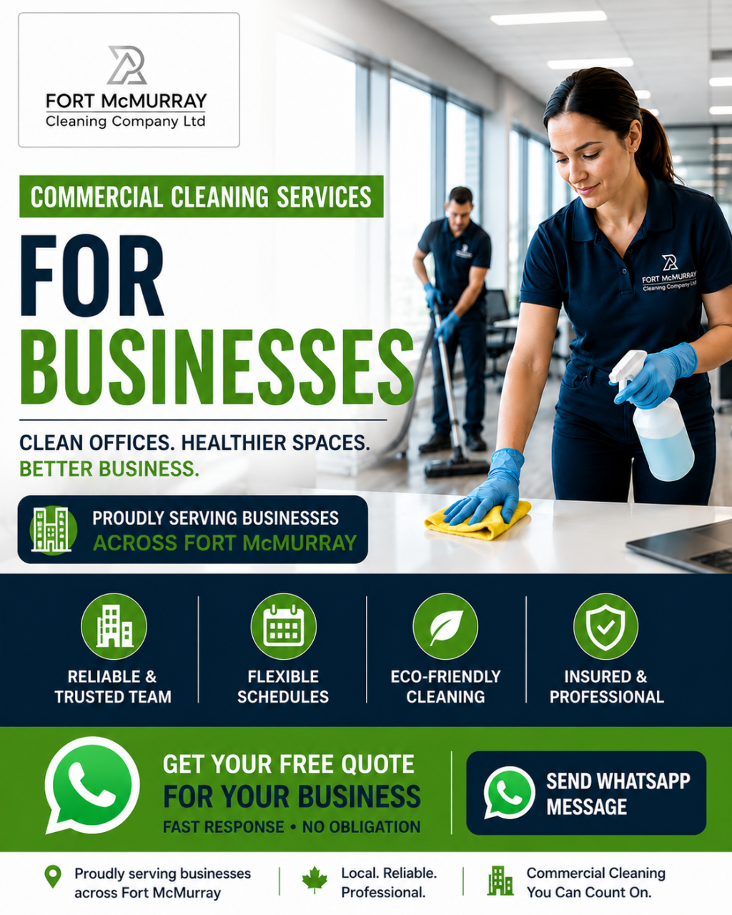 Fort McMurray Cleaning Company Facebook ad