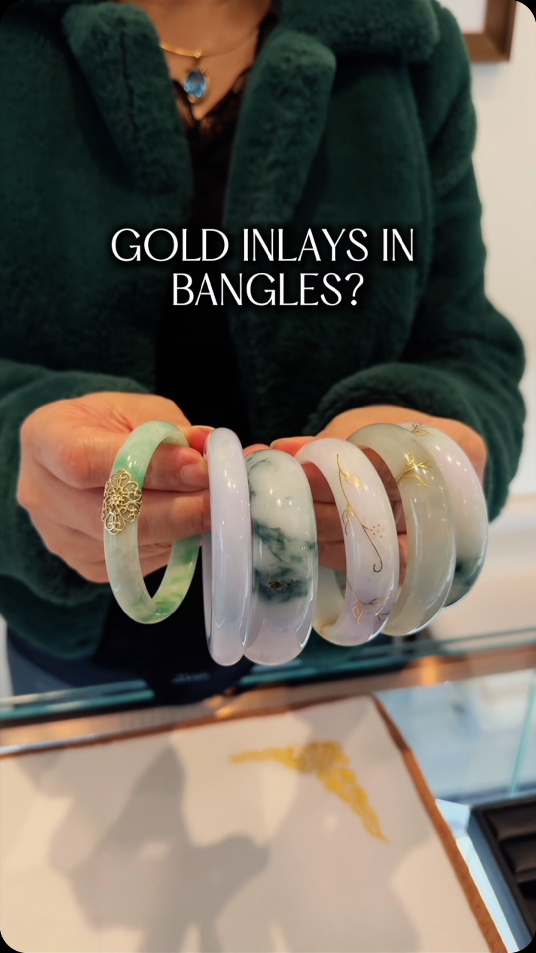 Baikalla Jewelry - Fine Jadeite Jade Jewelers Facebook ad: Gold inlays in bangles?