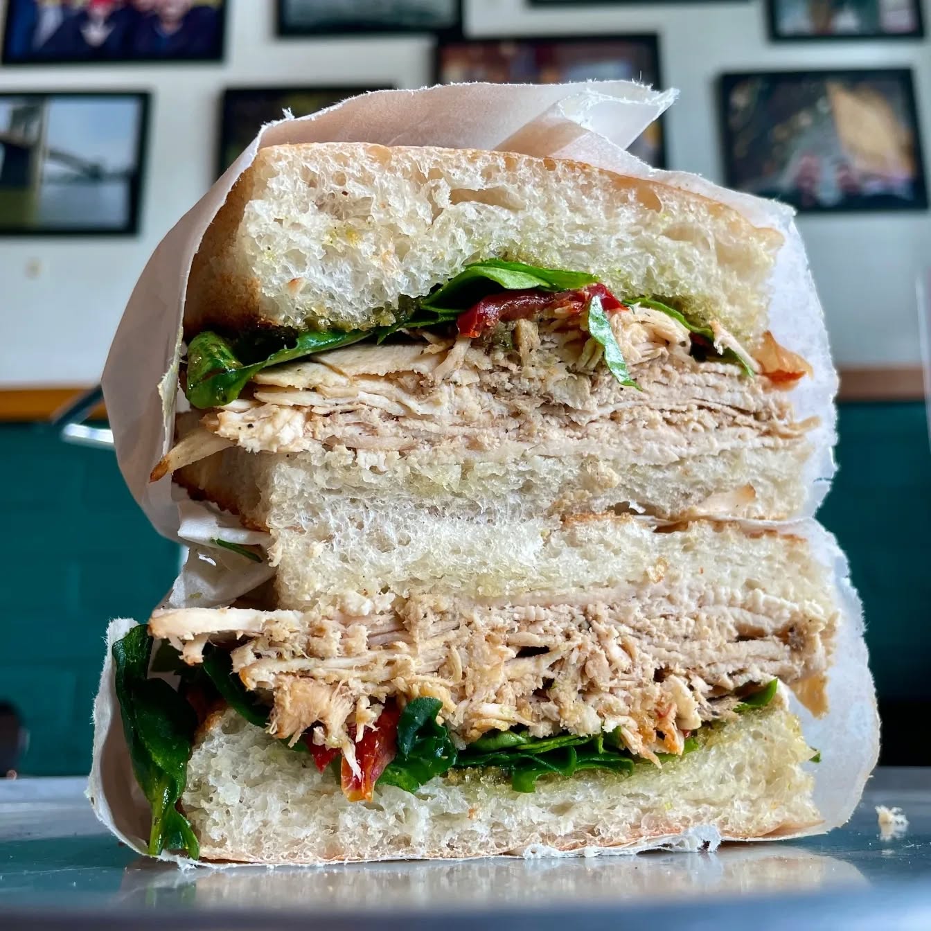 Famous O's Pizza Facebook ad: Smoked Chicken Pickled Red Chilies Sundried Tomatoes Pesto…