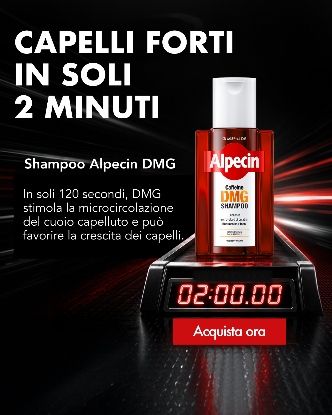 Alpecin Facebook ad: Alpecin Caffeina + DMG