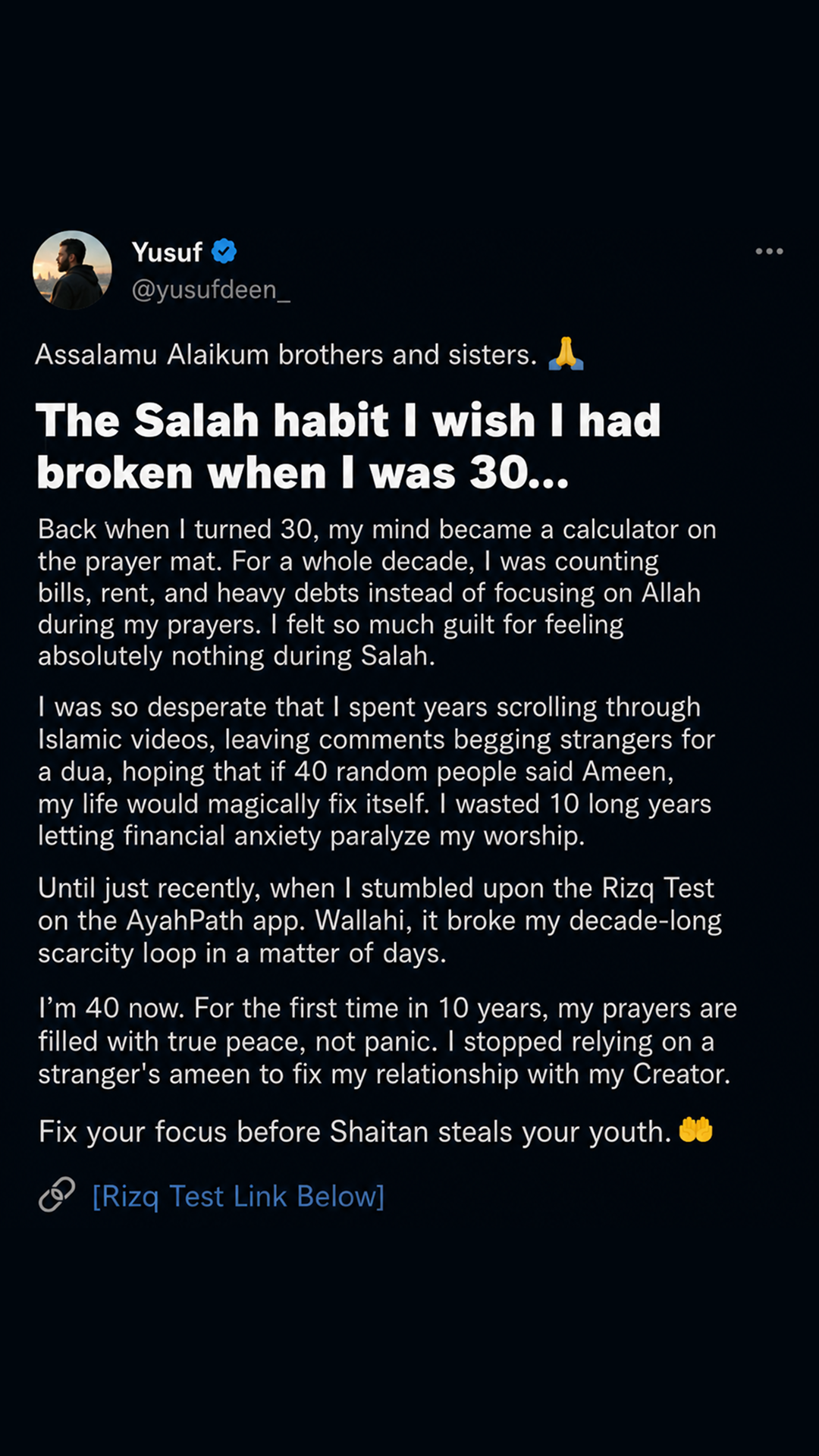 Imam Advice Daily Facebook ad