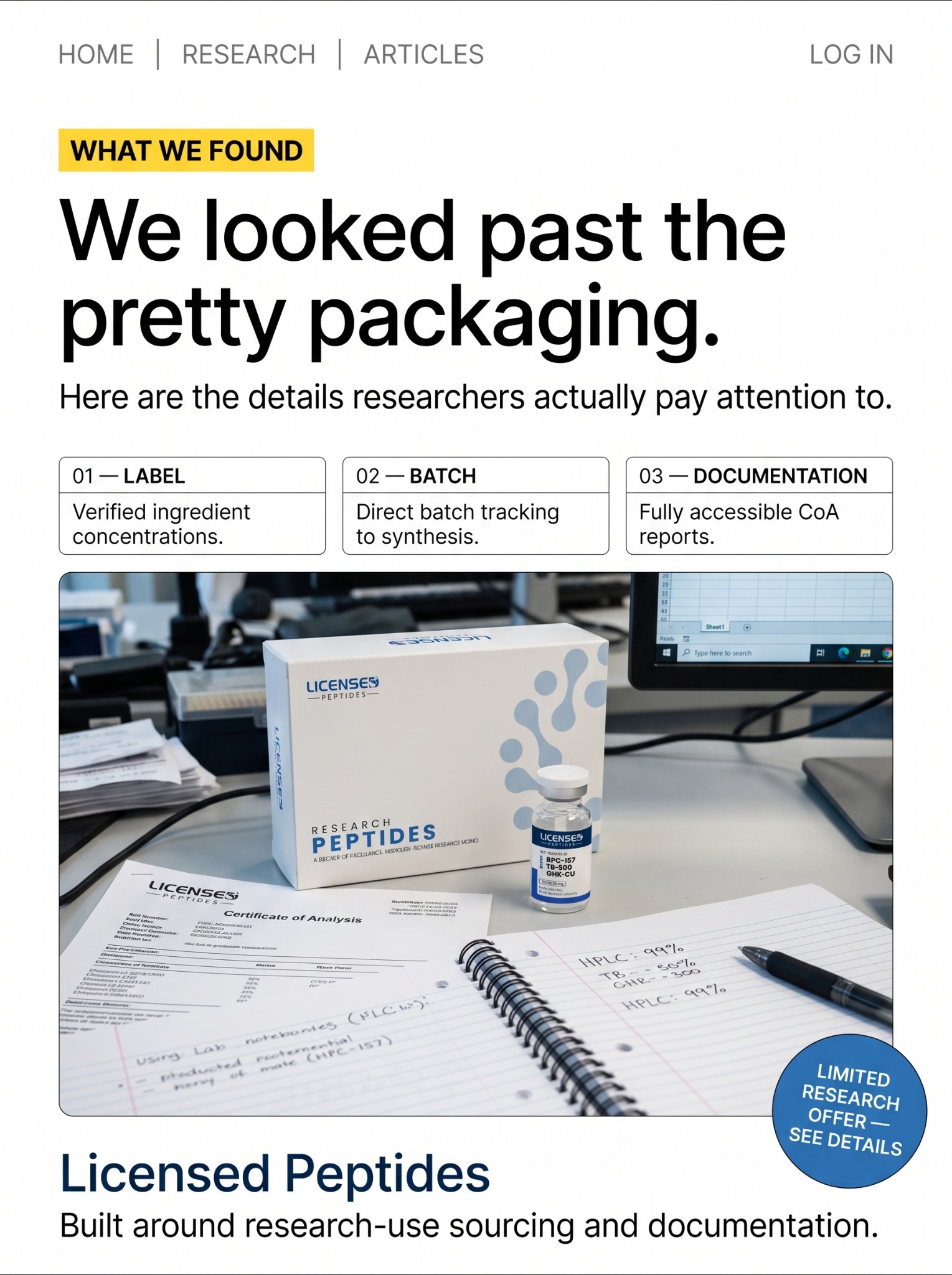 Licensed Research Peptides Facebook ad: 2 For 1 Sale Now Active For A Limited Time Only!