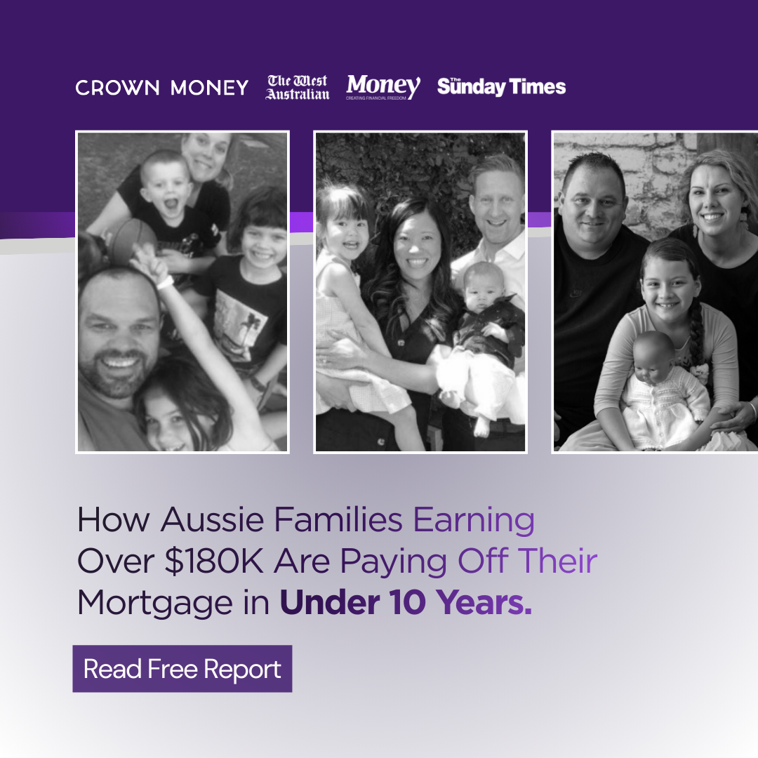 Crown Money Facebook ad: Free Guide: Pay Off Mortgage in Just 7-14 Years