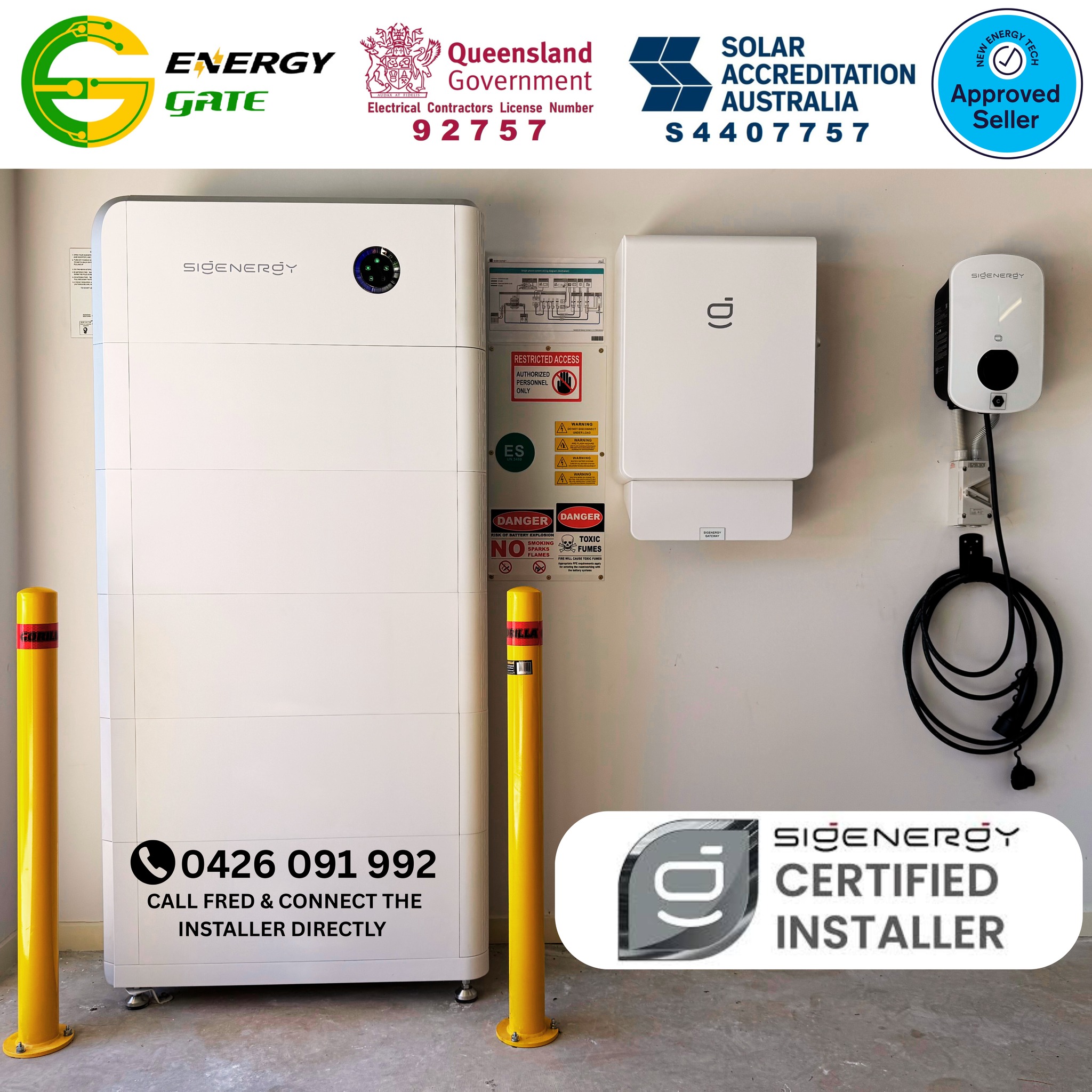 Fred Amiri Facebook ad: SIGENERGY BATTERY SYSTEMS, 1 to 4 WEEKS QUICK SUPPLY &…
