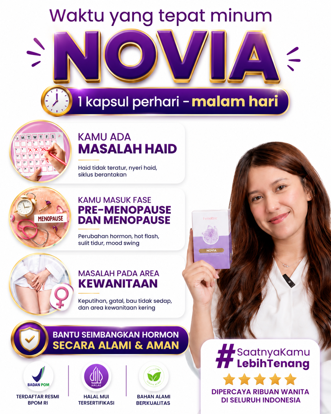 Glowindy.co Facebook ad: Waktu yang Tepat Minum NOVIA