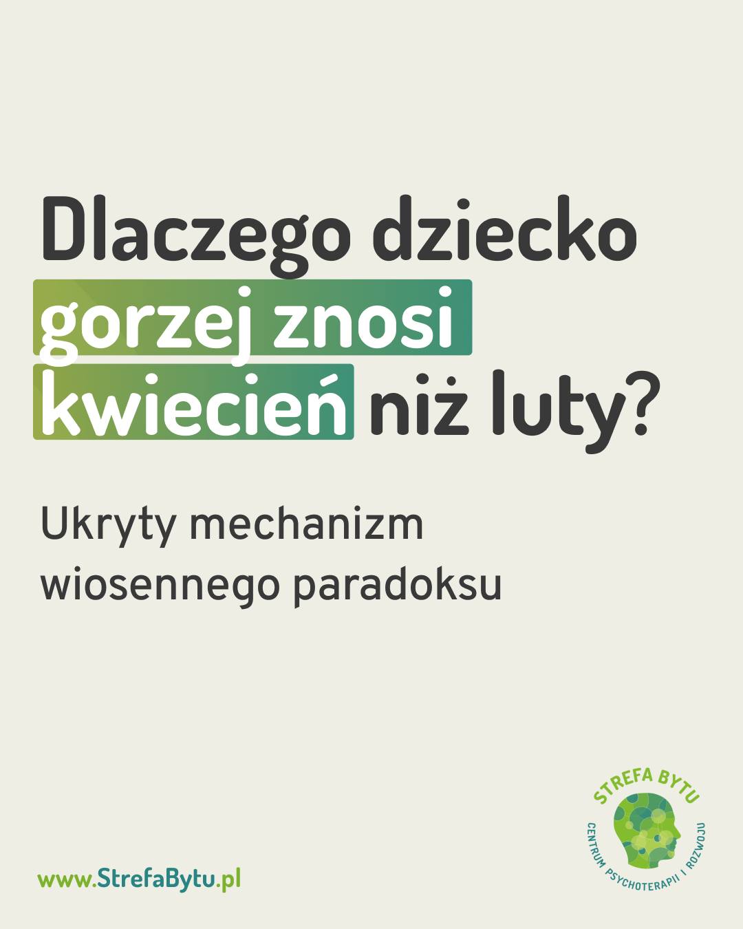 Strefa Bytu - Centrum Psychoterapii i Rozwoju Facebook ad: Luty: jakoś szło.