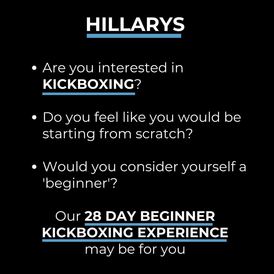 Coastal Martial Arts Facebook ad: Hillarys 28 Day Beginner Kickboxing Experience