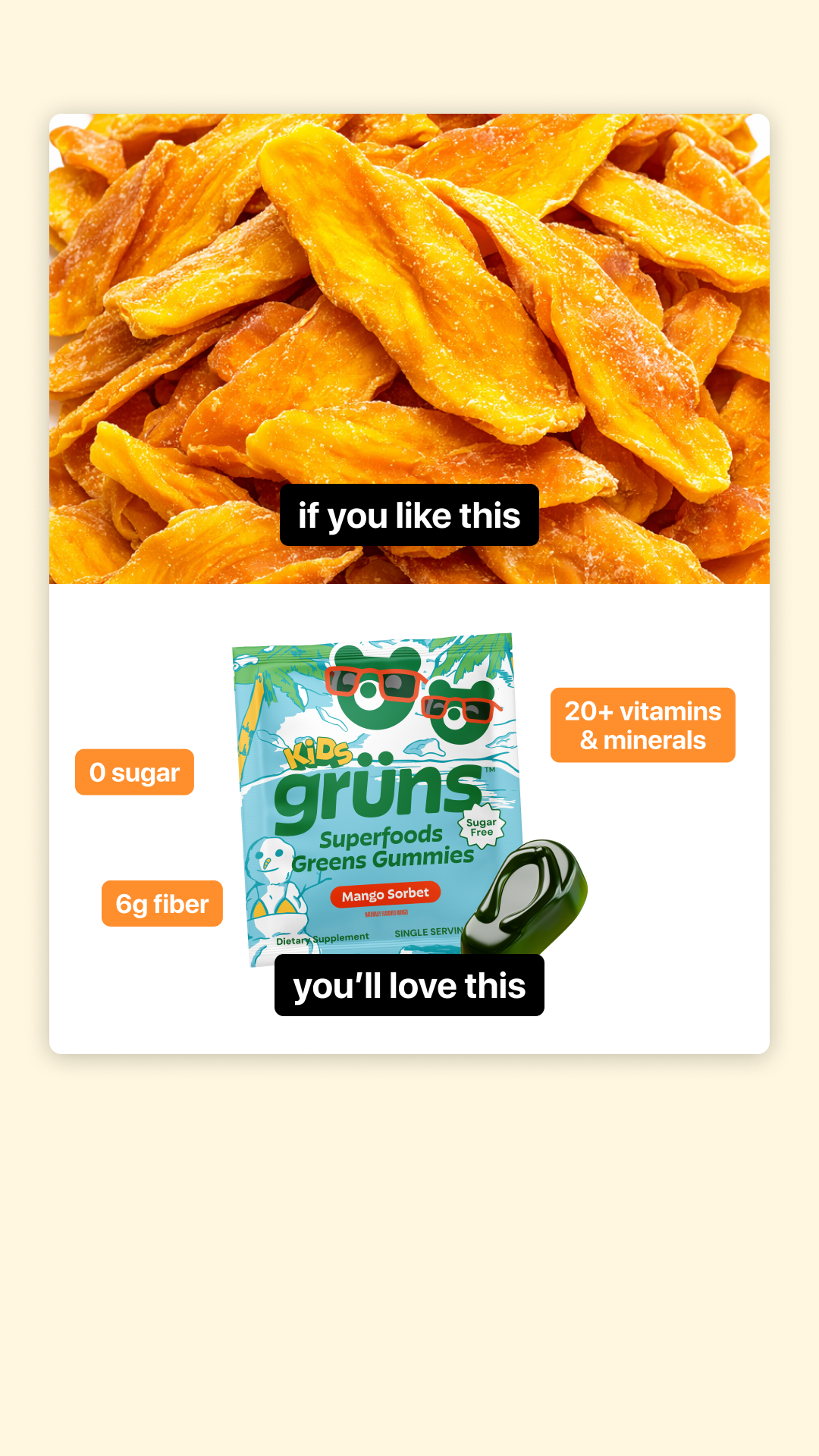 Grüns Facebook ad