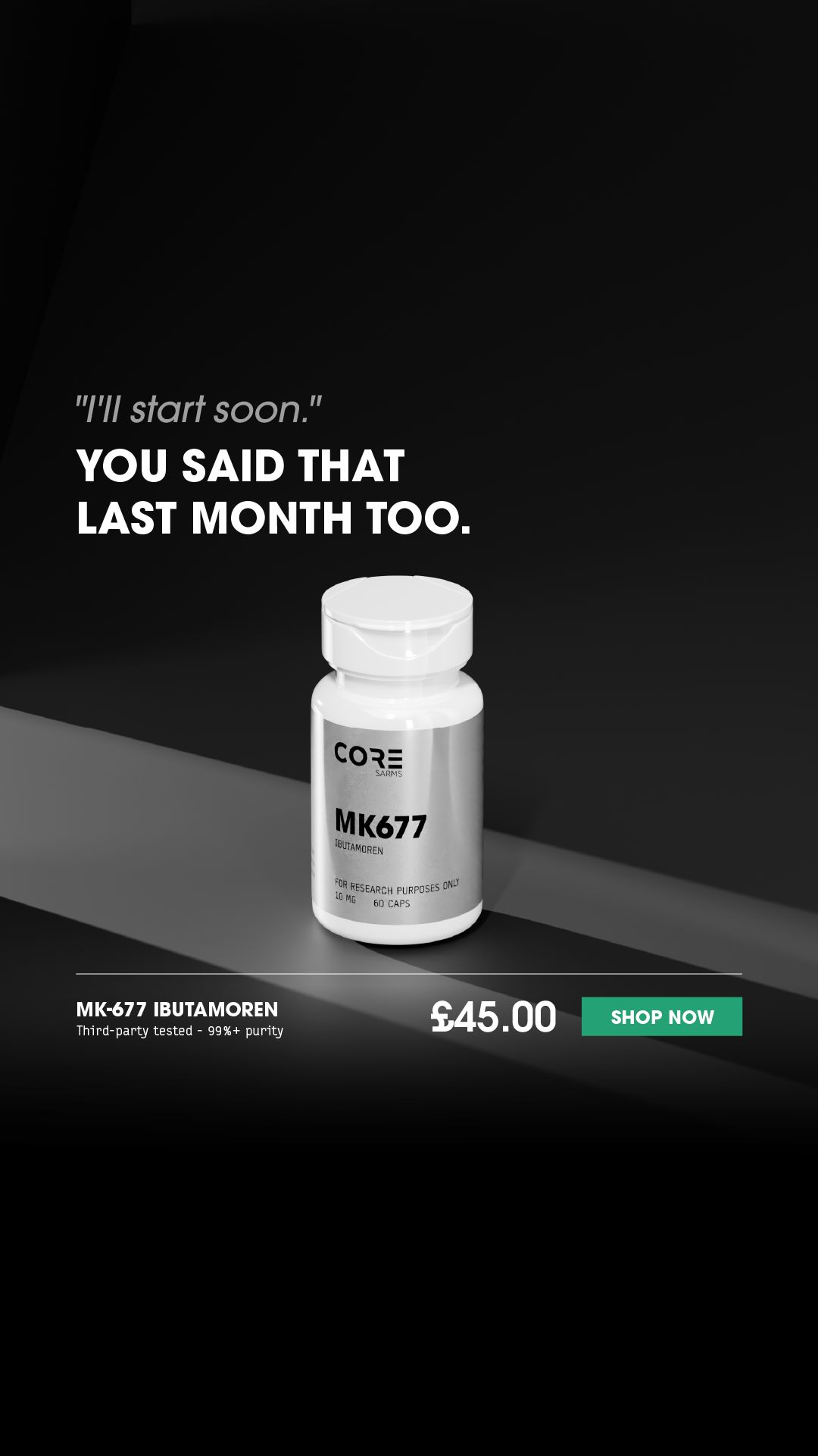 Core Research Facebook ad from Aug 15, 2026