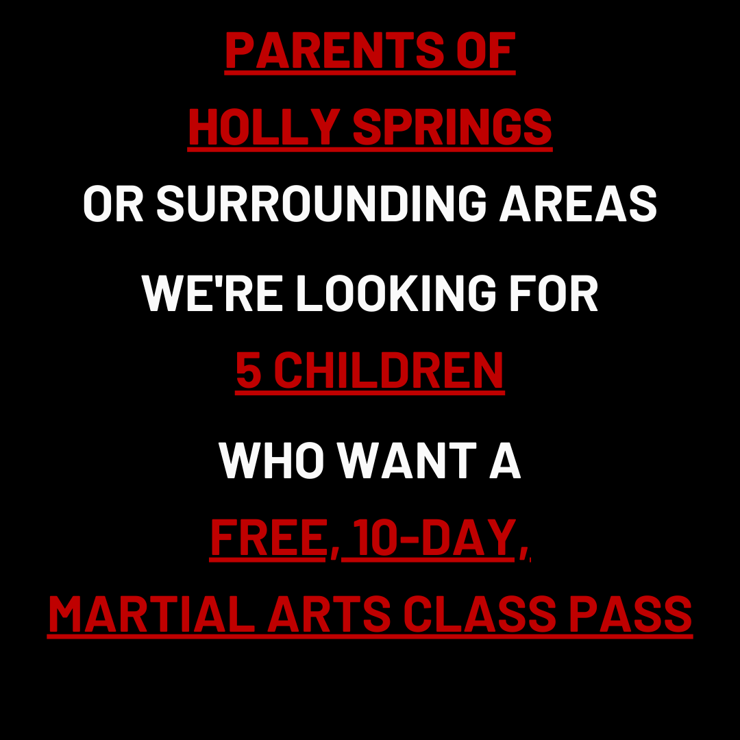 Power Martial Arts Holly Springs NC Facebook ad: Want a FREE 10-Day, Kids Martial Arts Class Pass?