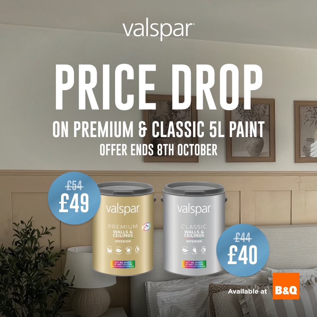 Valspar UK & Ireland Facebook ad: Visit B&Q to claim the offer