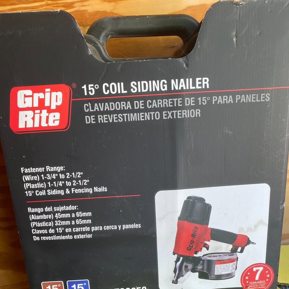 Joandra Freeman Facebook ad: 15 degree coil siding nailer and nails