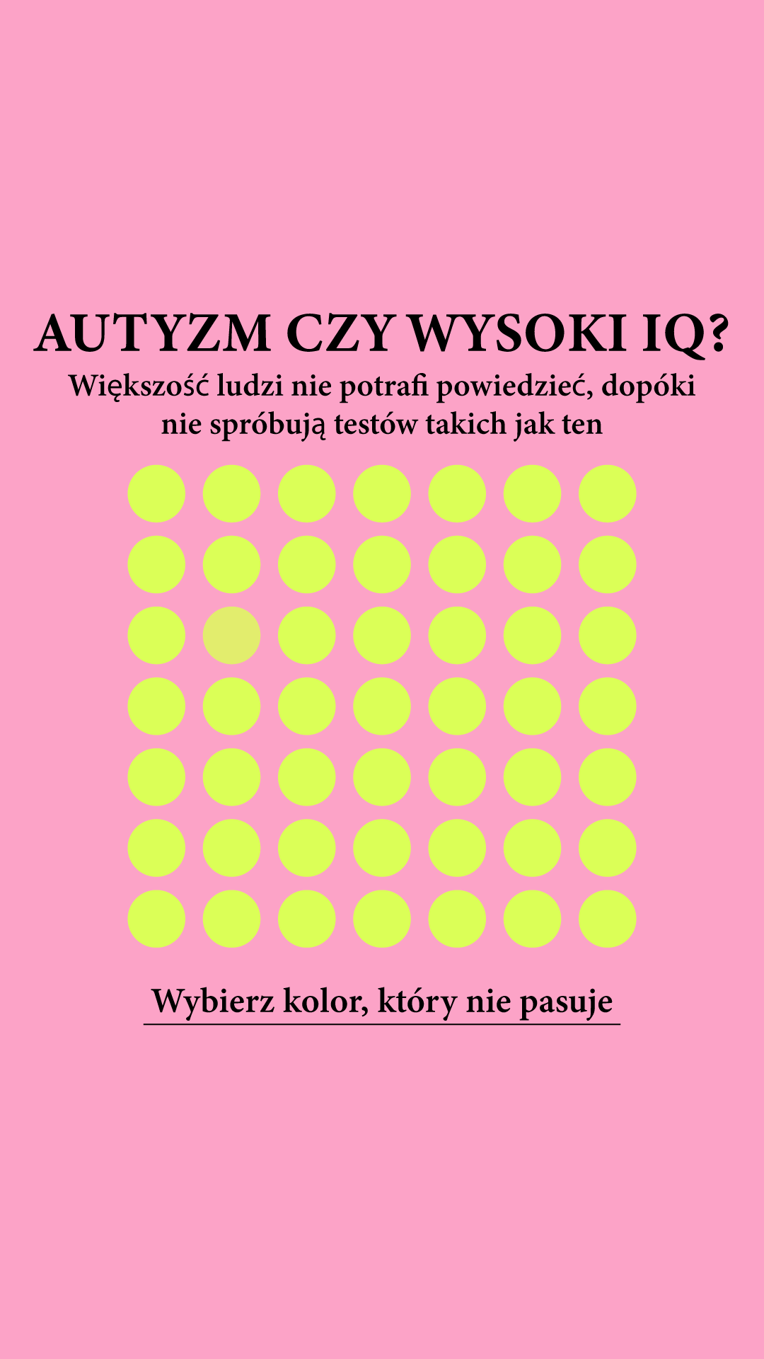 International IQ test Facebook ad