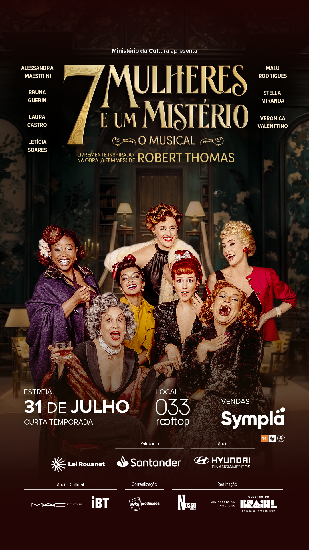 7 Mulheres e Um Mistério Facebook ad from May 4, 2026
