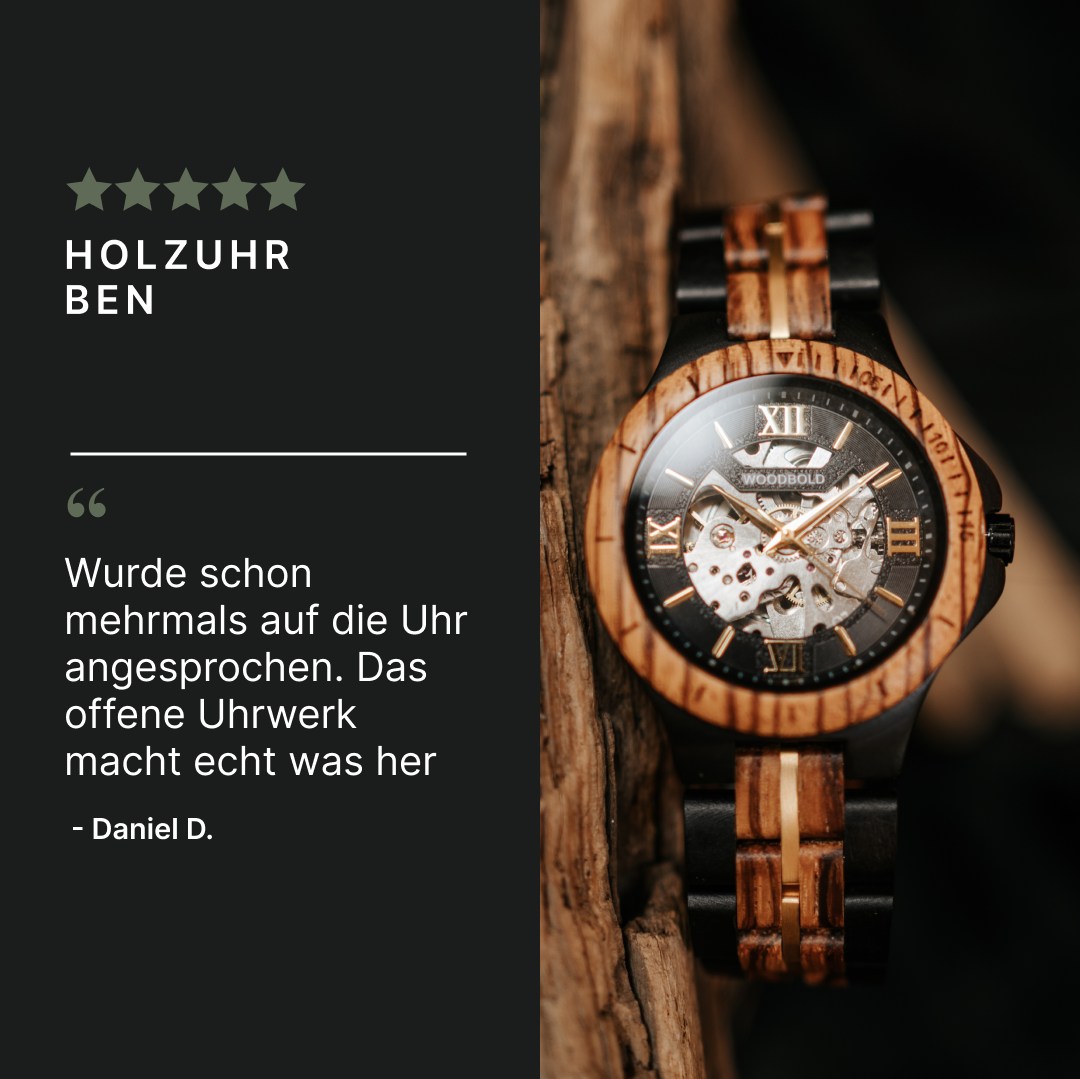 Woodbold Facebook ad: Über 10 000 glückliche Kunden