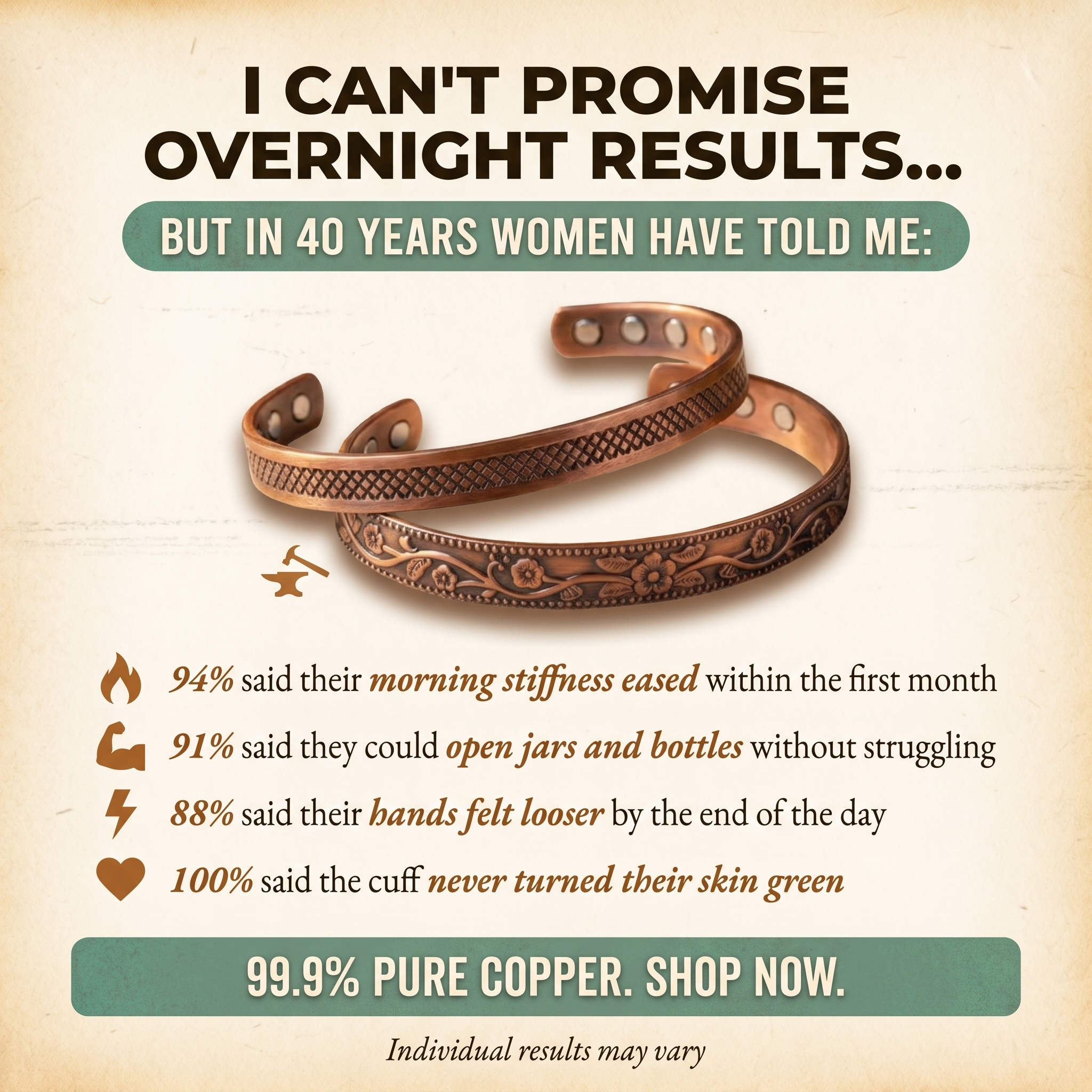 Vera’s Copper Jewelry Facebook ad