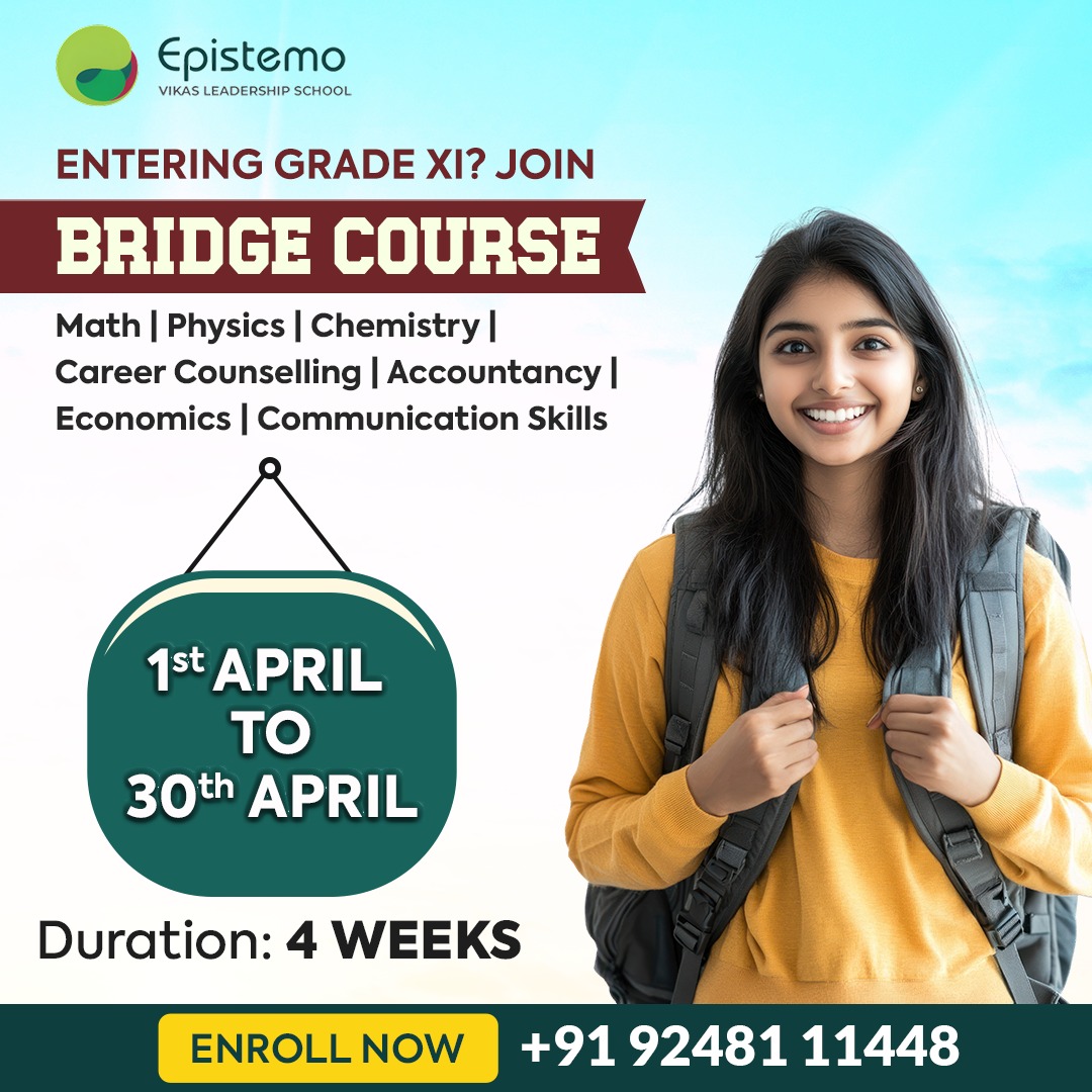 Epistemo Facebook ad: Admissions Open for Grade XI, 2026-27