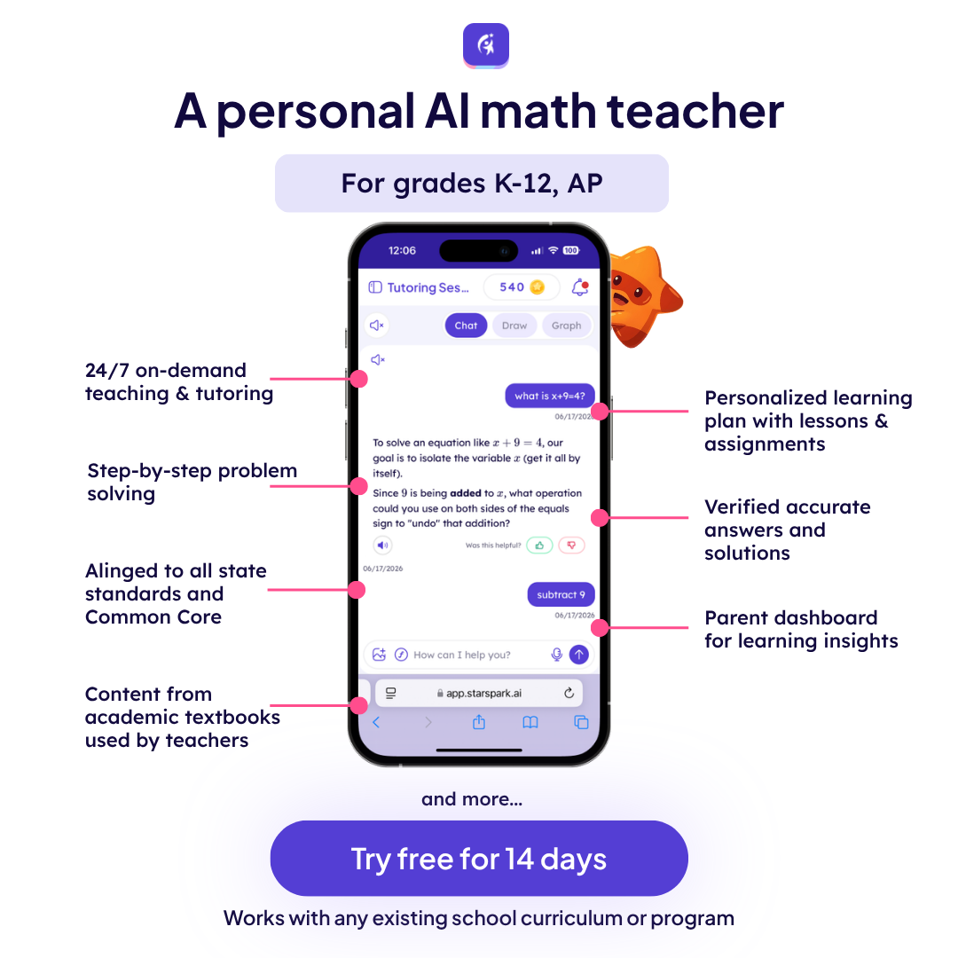 StarSpark.AI Facebook ad: Your Child's Personal AI Teacher