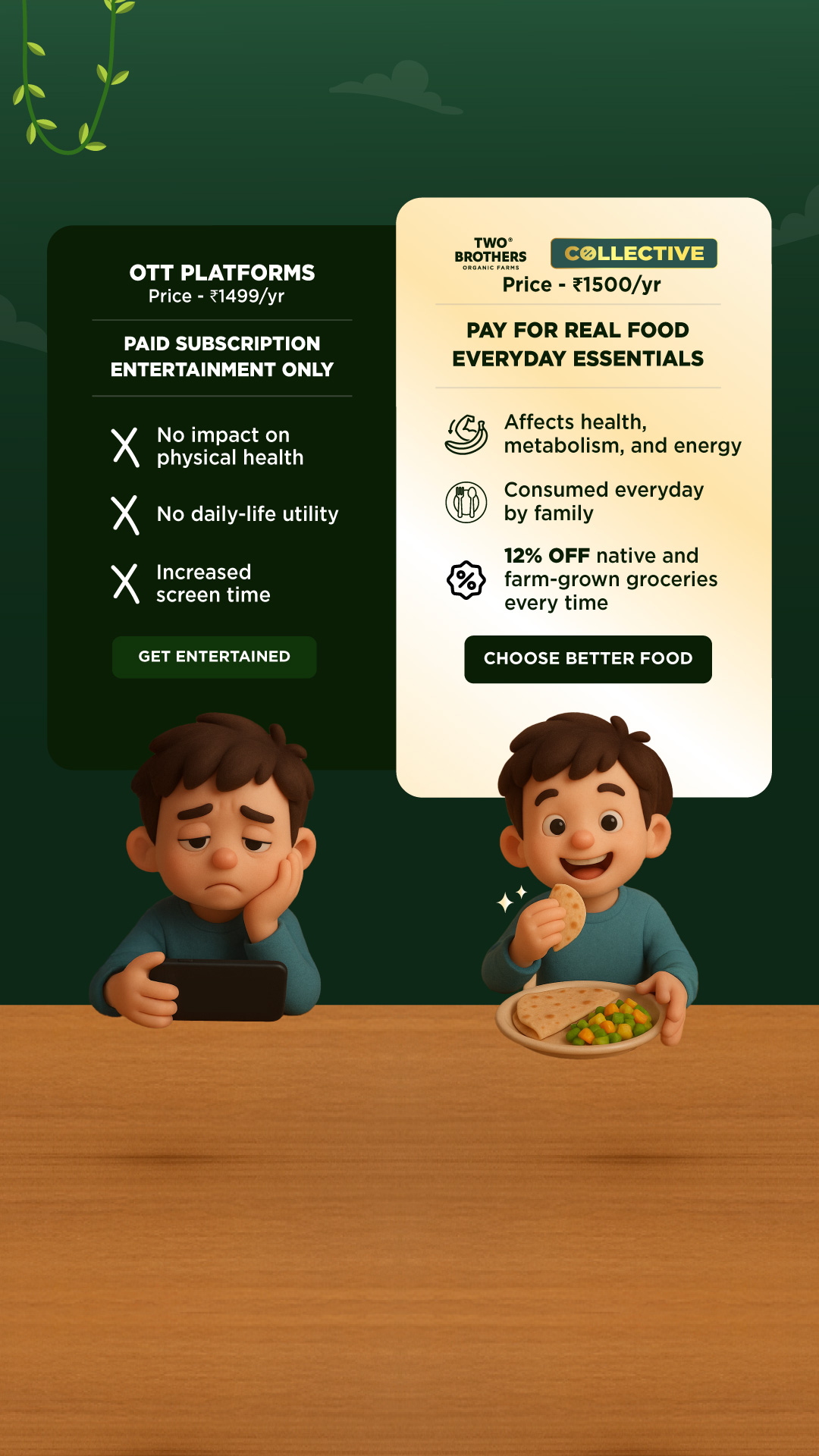 Two Brothers Organic Farms Facebook ad