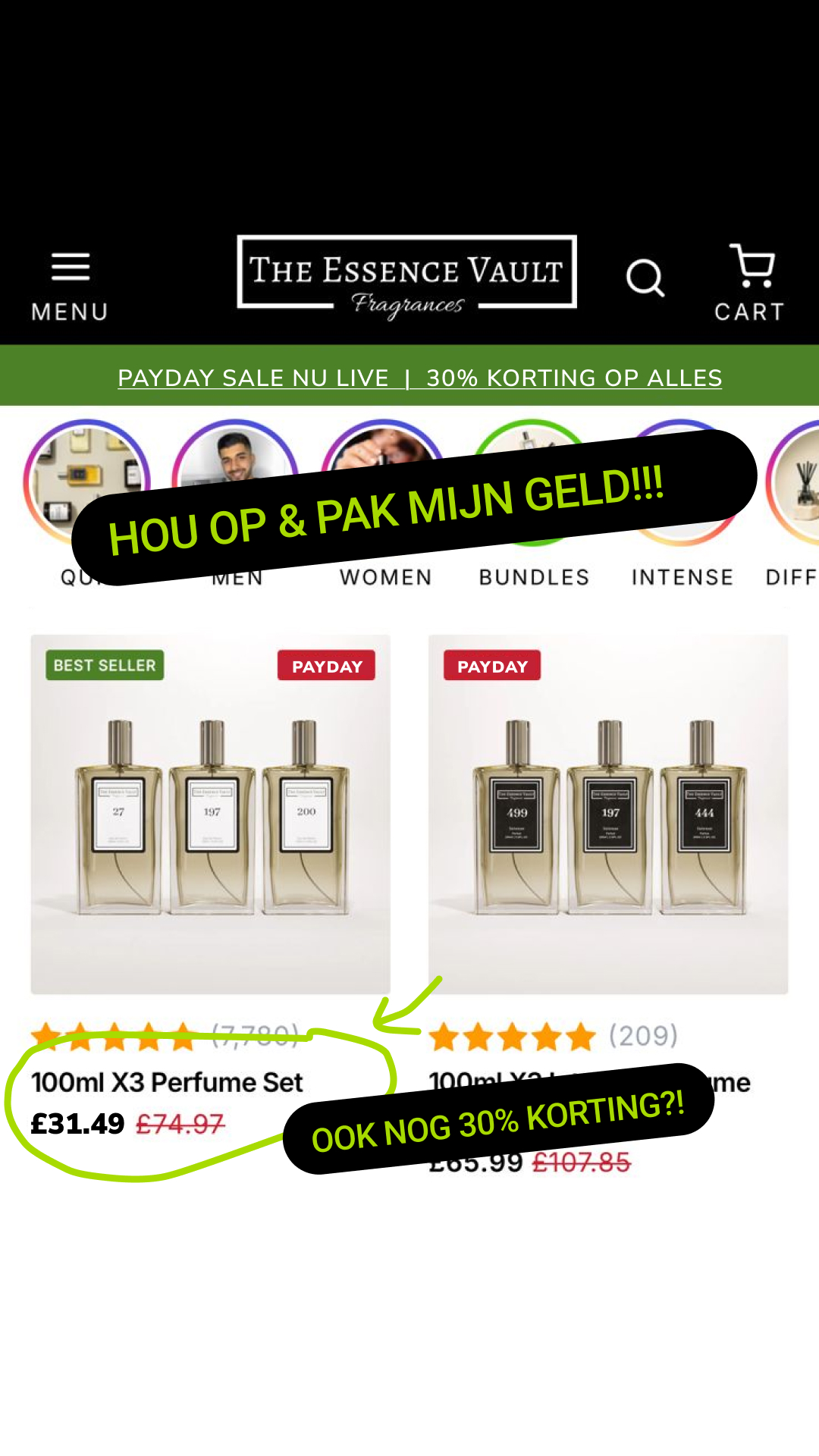 The Essence Vault Facebook ad