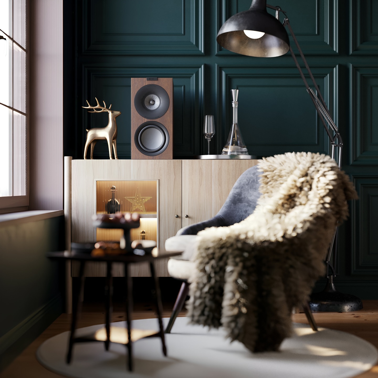 Interactive Spaces Facebook ad: Holiday vibes, elevated.