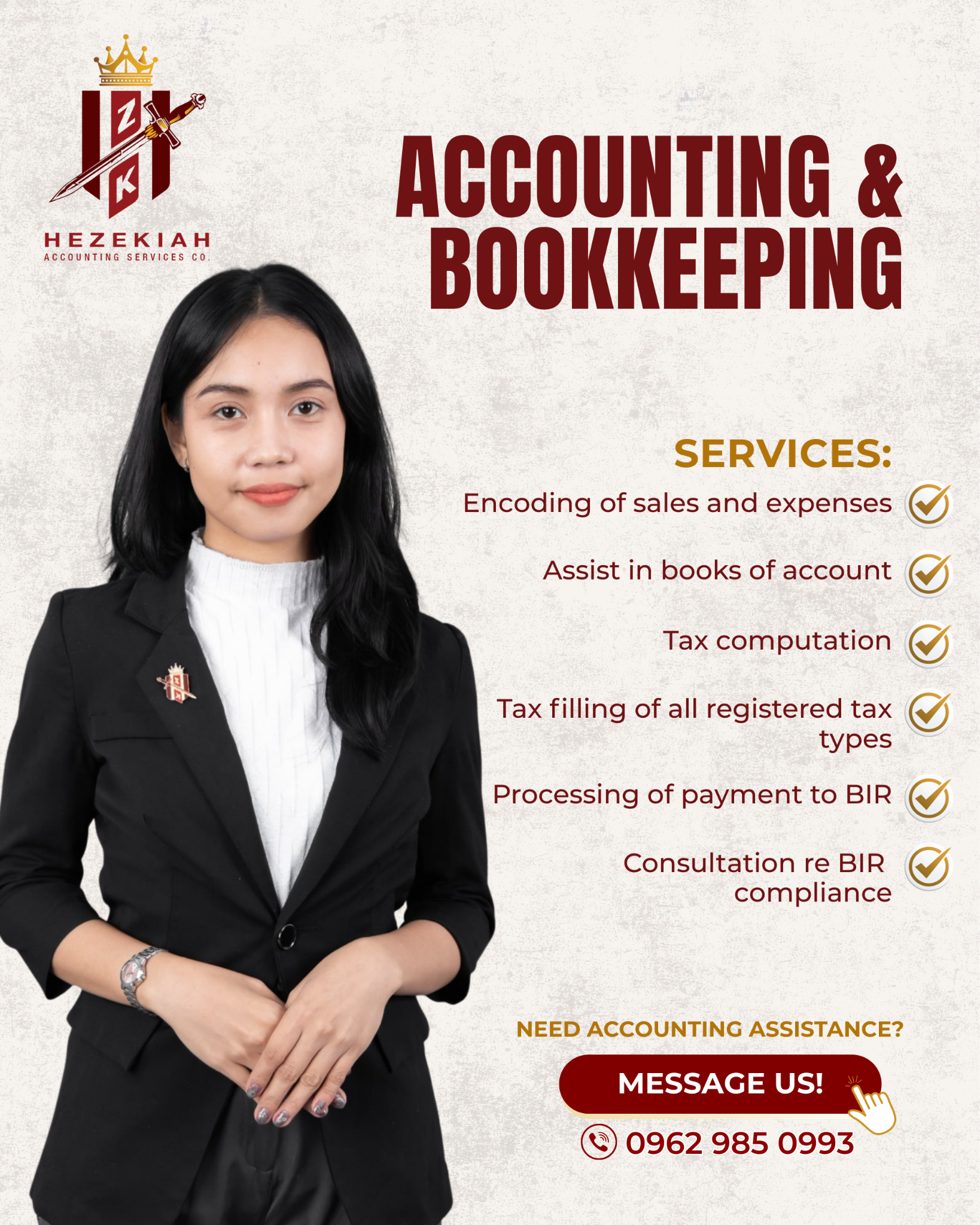 Hezekiah Accounting Services Co. - Valenzuela Branch Facebook ad