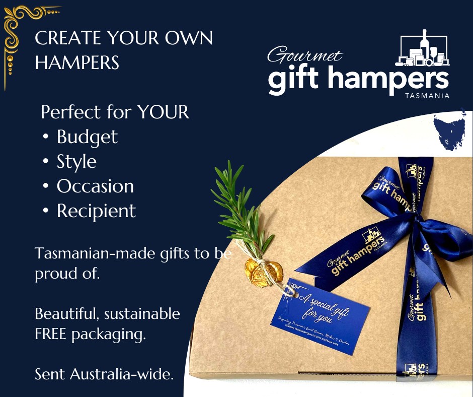 Gourmet Gift Hampers Tasmania Facebook ad: Truly Beautiful. Truly Tasmanian.