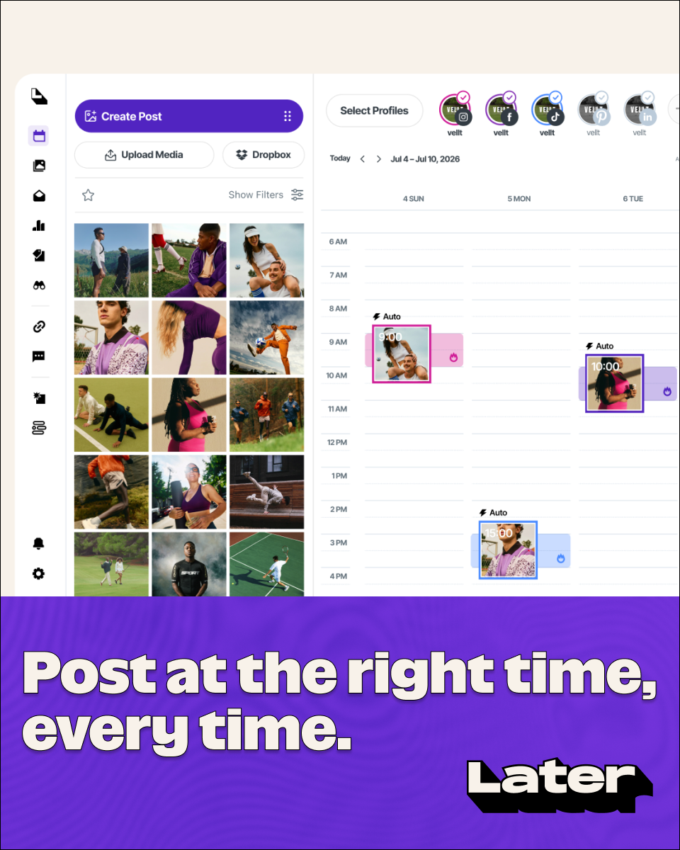 Later Facebook ad: Try Later for free