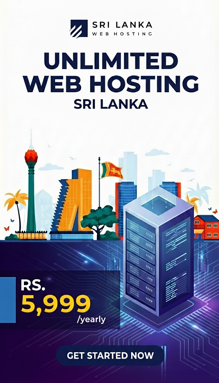 Sri Lanka Web Hosting Facebook ad from Feb 23, 2026