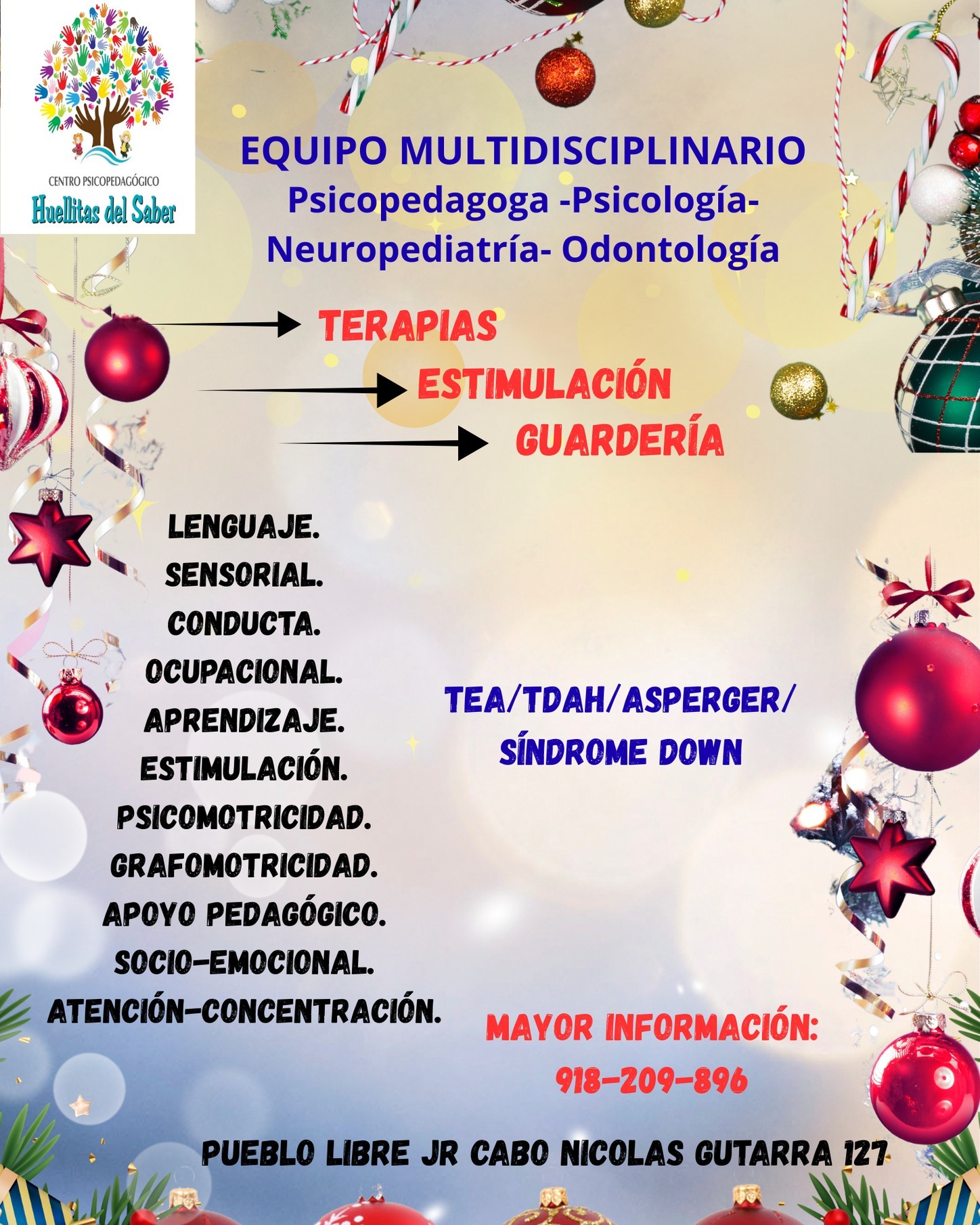 Centro Psicopedagógico huellitas del saber Facebook ad: Nuestro Centro ubicado en pueblo libre Jr.