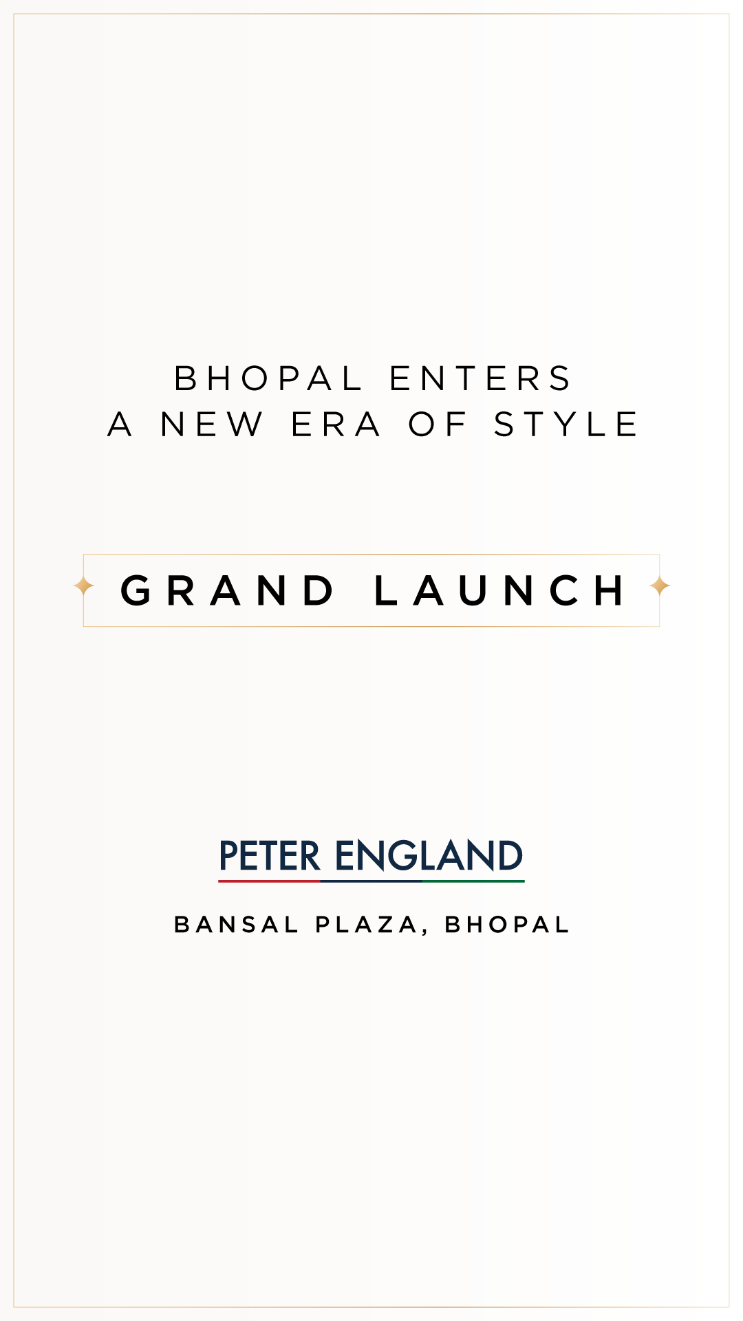Peter England Facebook ad: We're now in your city.