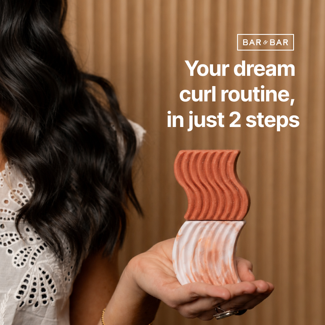 Bar and Bar Facebook ad: Curly Hair Shampoo & Conditioner Bars