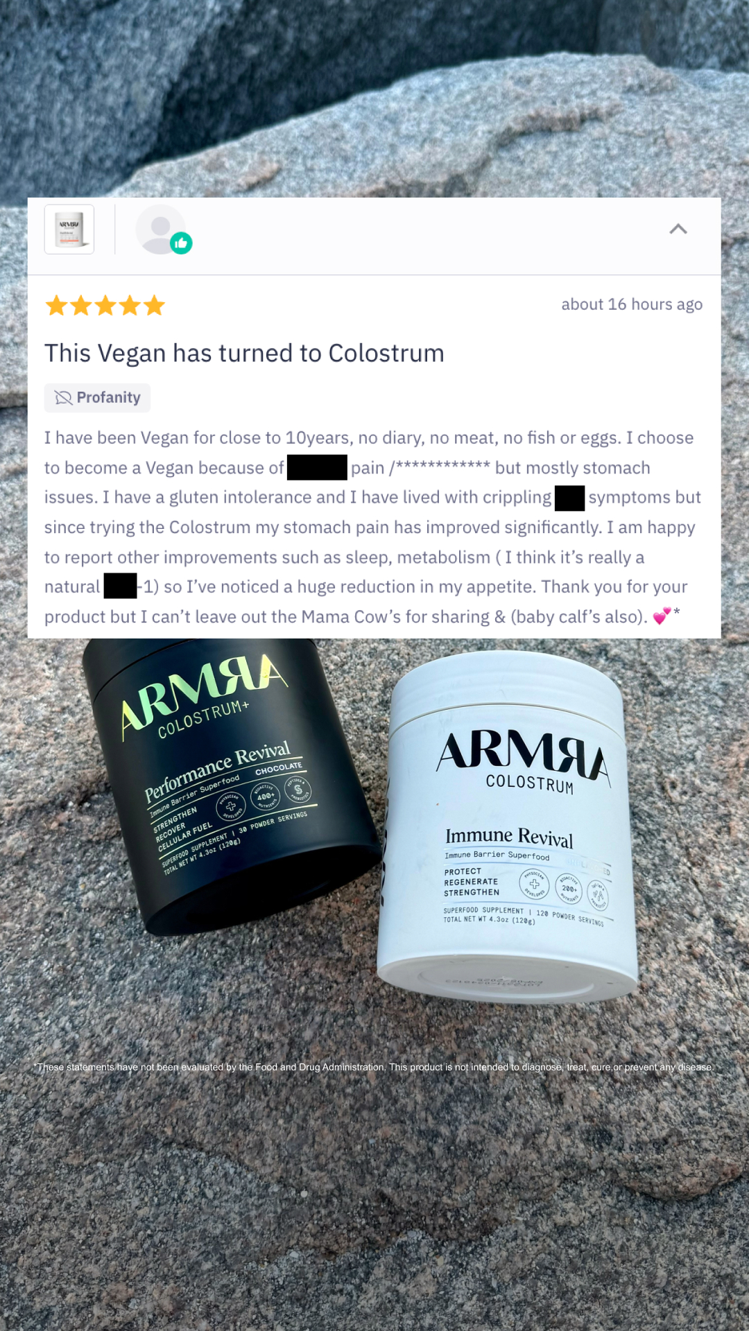 ARMRA Facebook ad