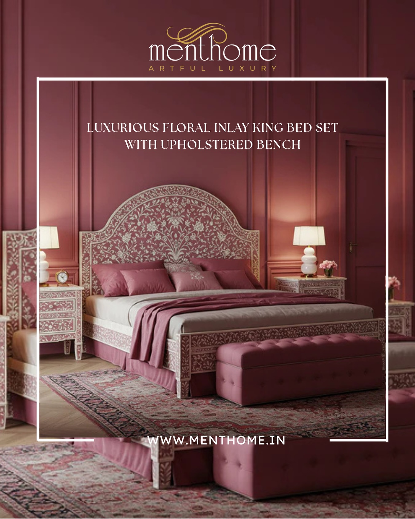 Menthome India Facebook ad: Premium furniture and décor designed for modern lifestyles.