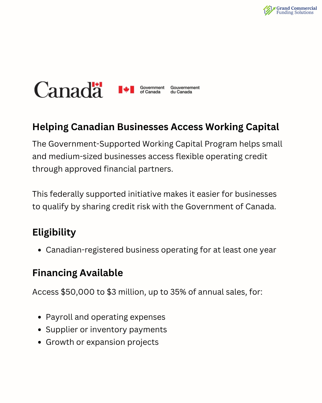 Grand Commercial Funding Solutions Facebook ad