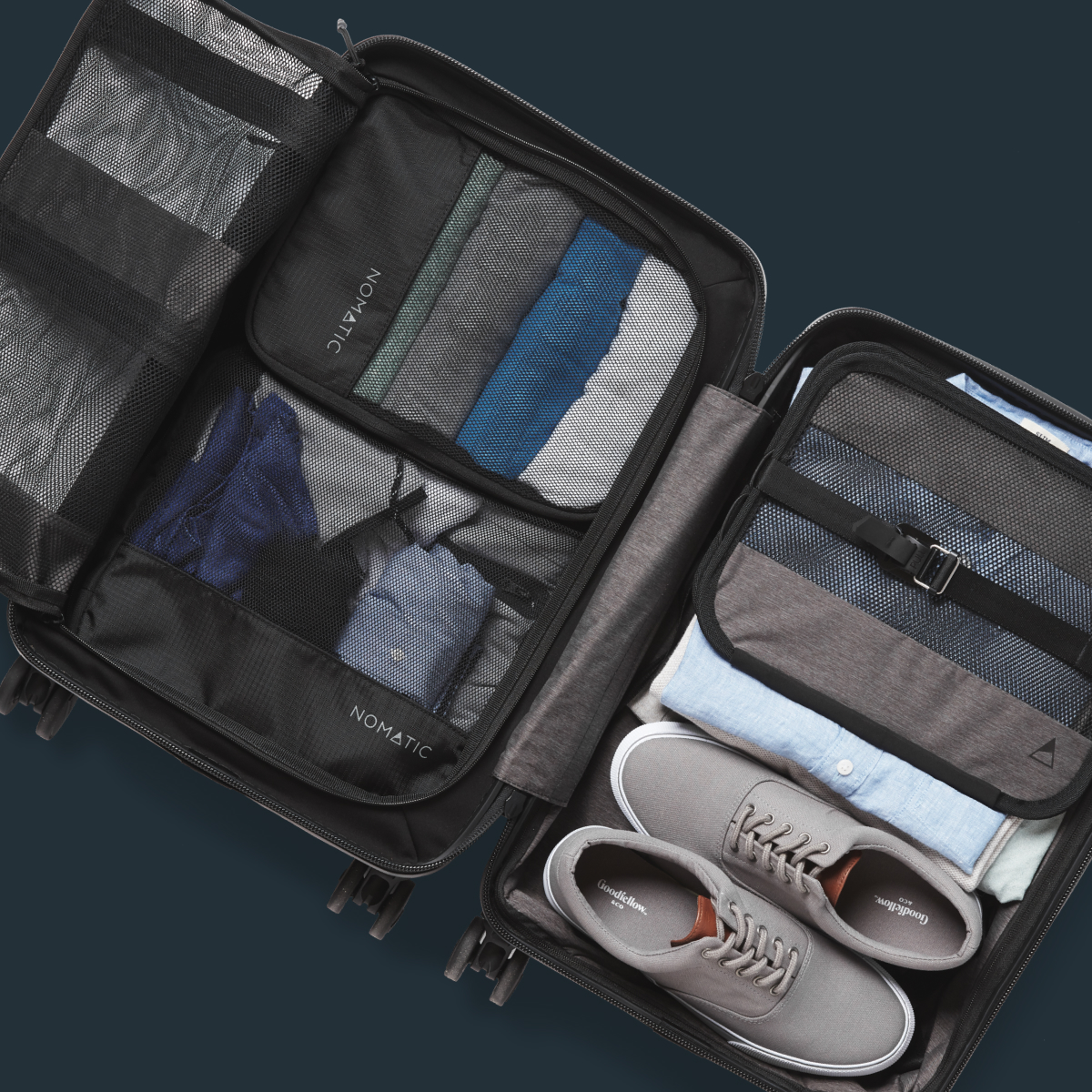 Nomatic Facebook ad: Stop checking bags.
