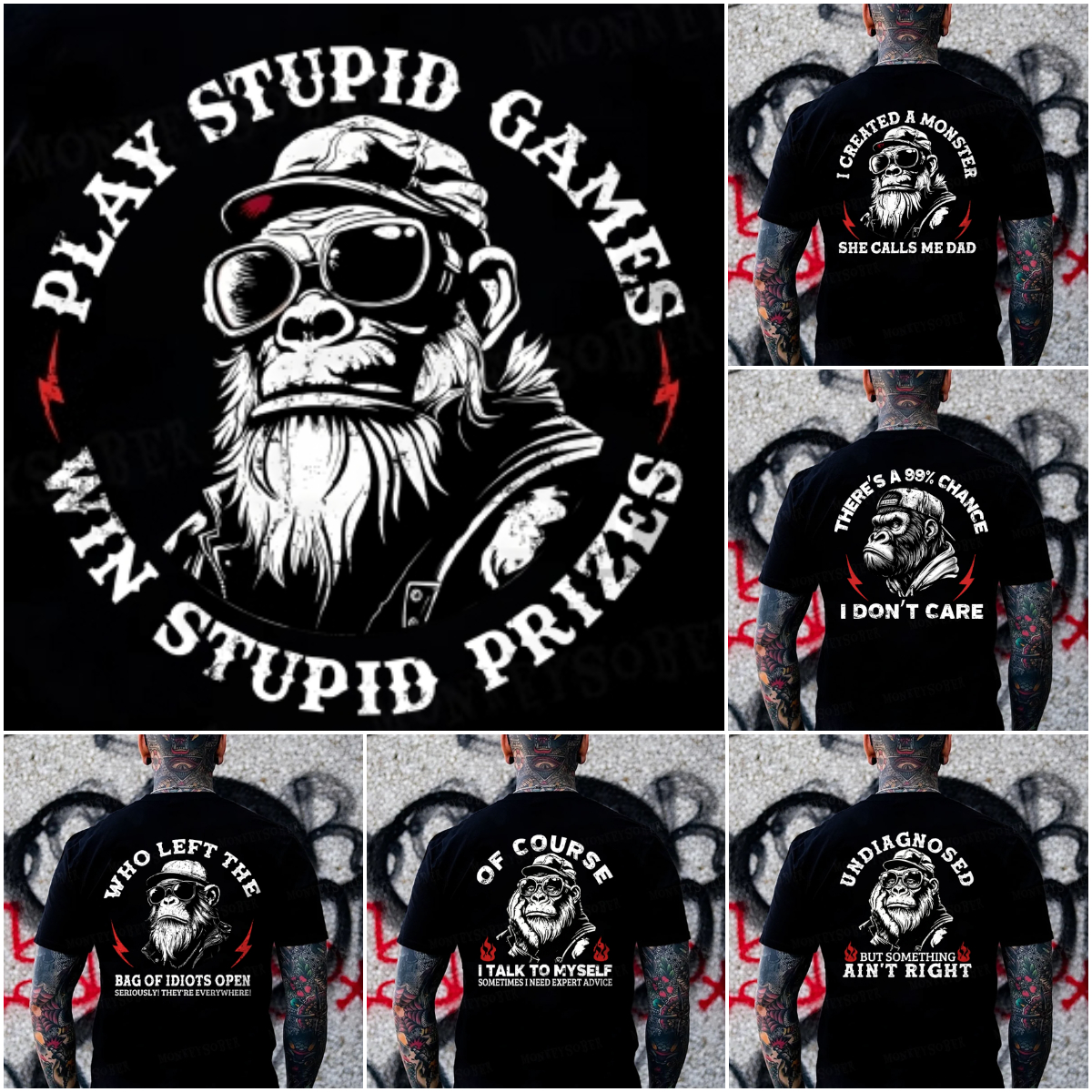Monkeysober Store Facebook ad: WHICH ONE IS YOU?