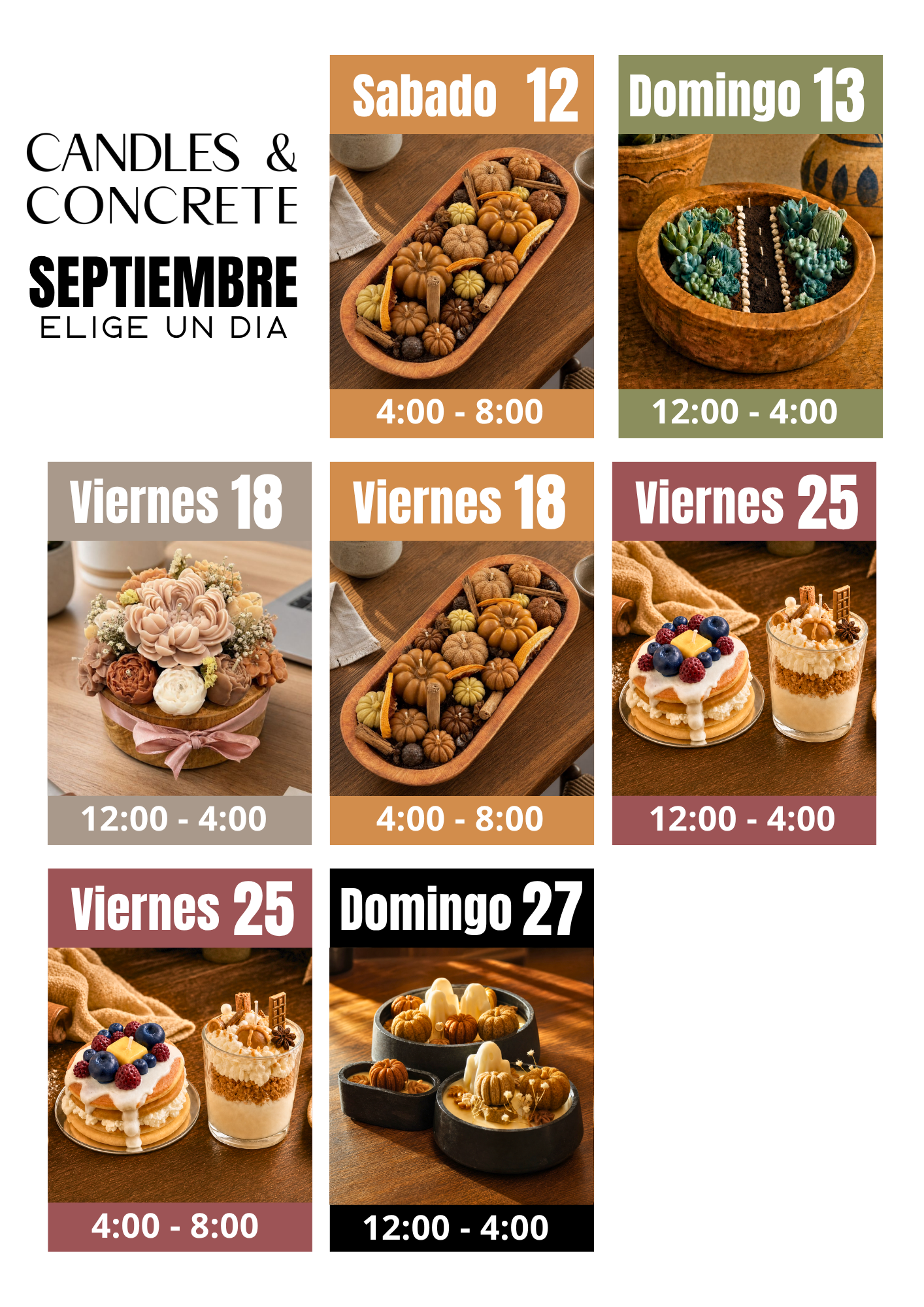 Candles & Concrete Facebook ad: Talleres de Velas Zapopan