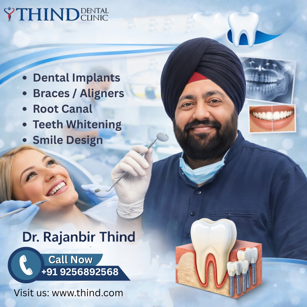 Thind Dental Clinic Facebook ad: A healthy smile is the foundation of confidence.