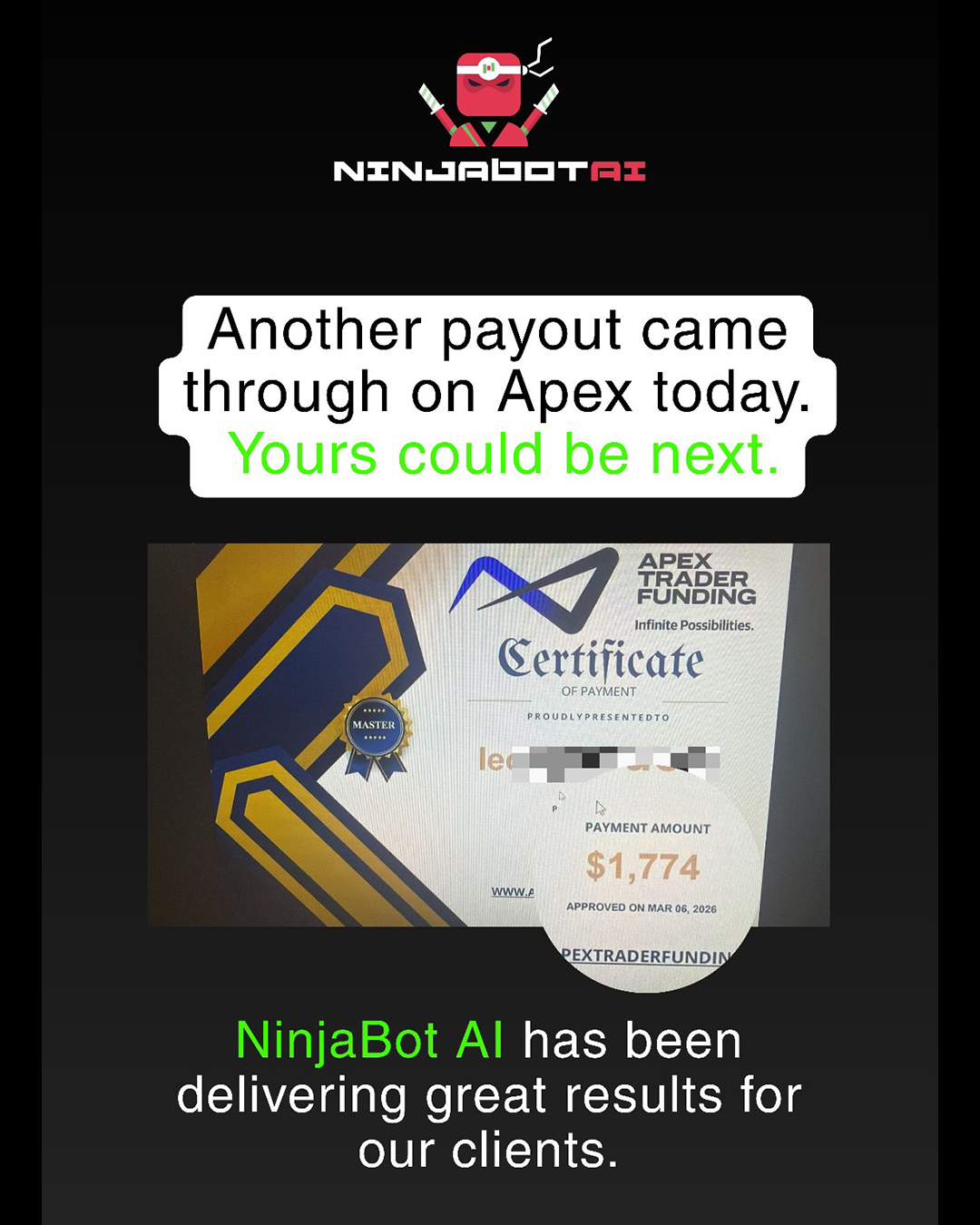NinjaBot AI Facebook ad