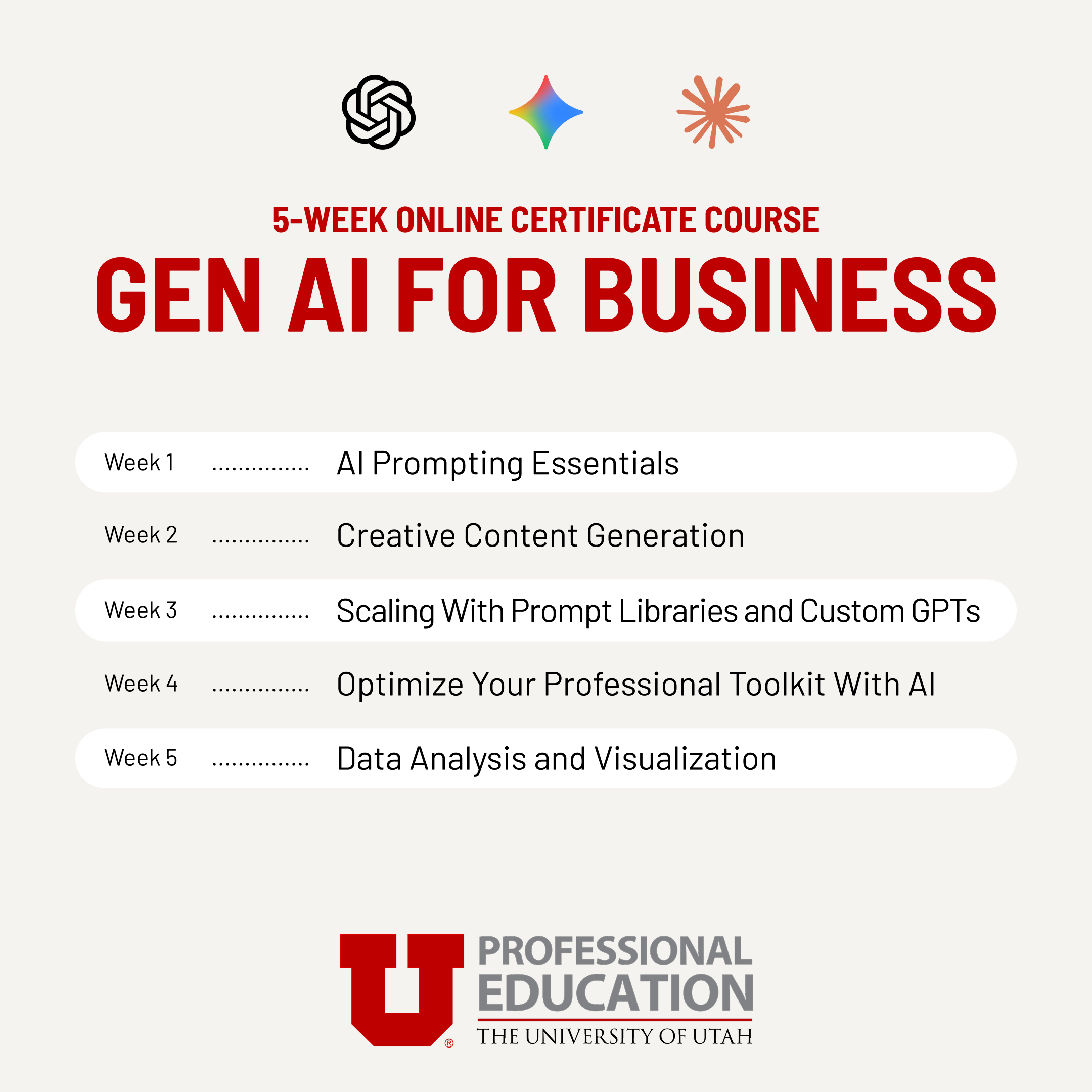 Professional Education at the University of Utah Facebook ad