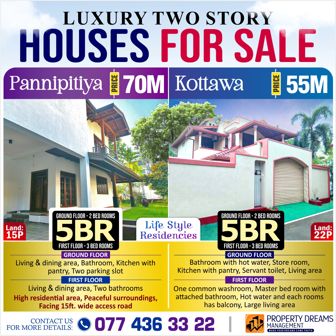 Property Dreams Management Facebook ad: Luxury Houses for Sale In Kottawa & Pannipitiya