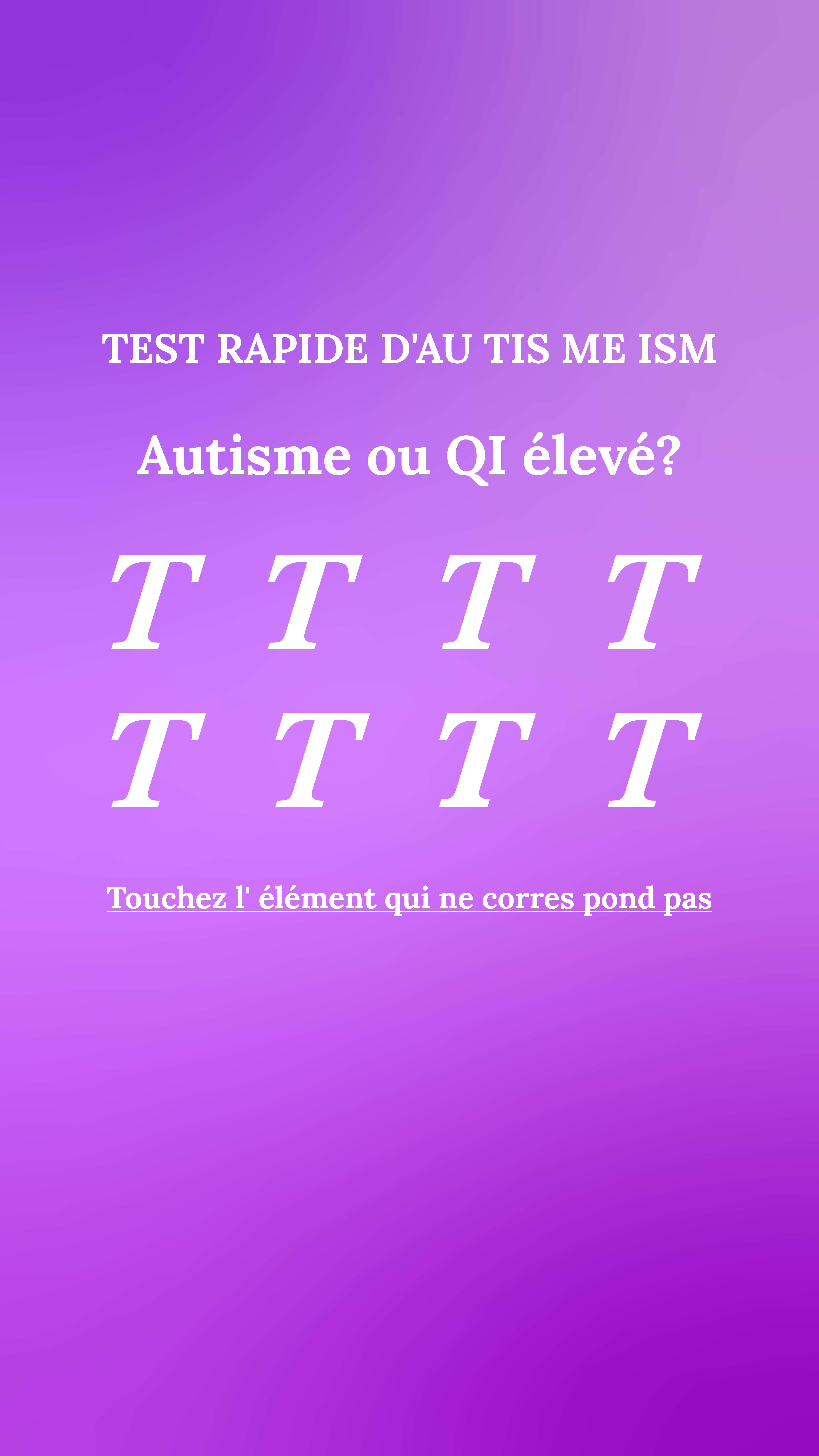 International IQ test Facebook ad