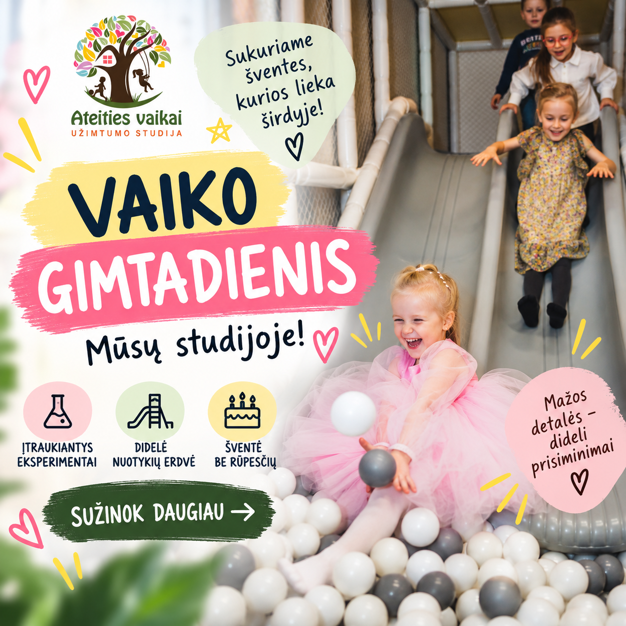 Ateities vaikai - Užimtumo studija Facebook ad