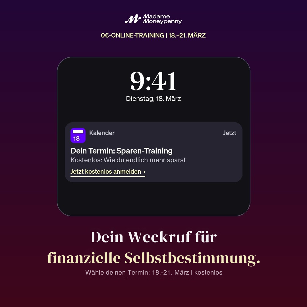 Madame Moneypenny Facebook ad