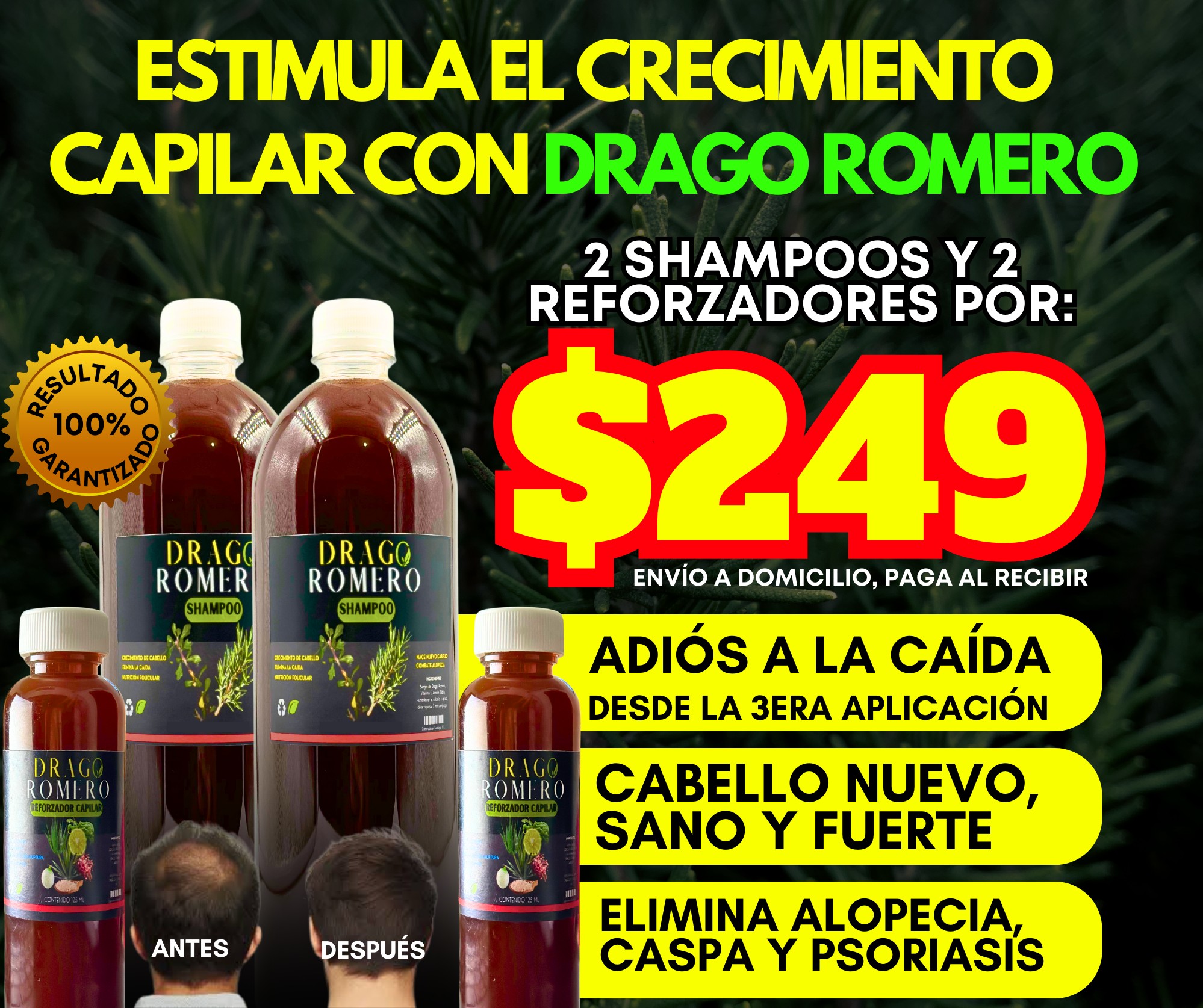 Distribuidora Natural Mx Canales Facebook ad: Drago Romero Tratamiento Capilar activa el folículo piloso…