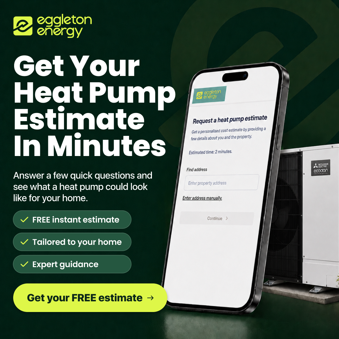 Eggleton Energy Facebook ad: Save up to £7500 on your brand new Heat Pump
